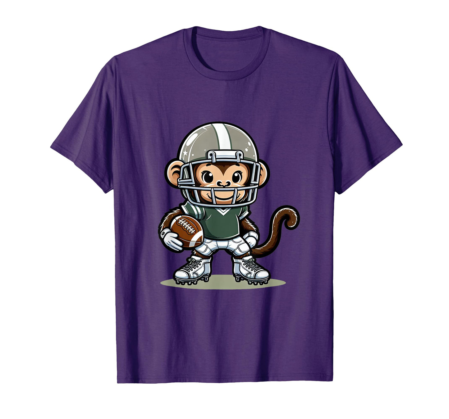 Cute American Football Player Monkey T-Shirt