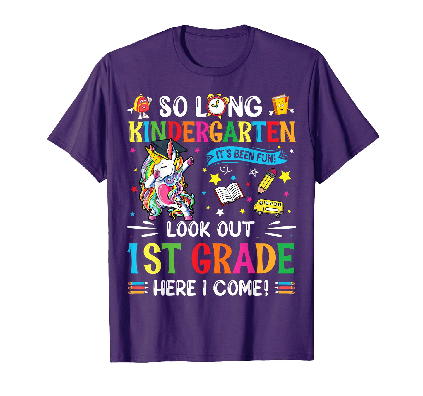 So Long Kindergarten 1st Grade Here I Come Graduation Cap T-Shirt