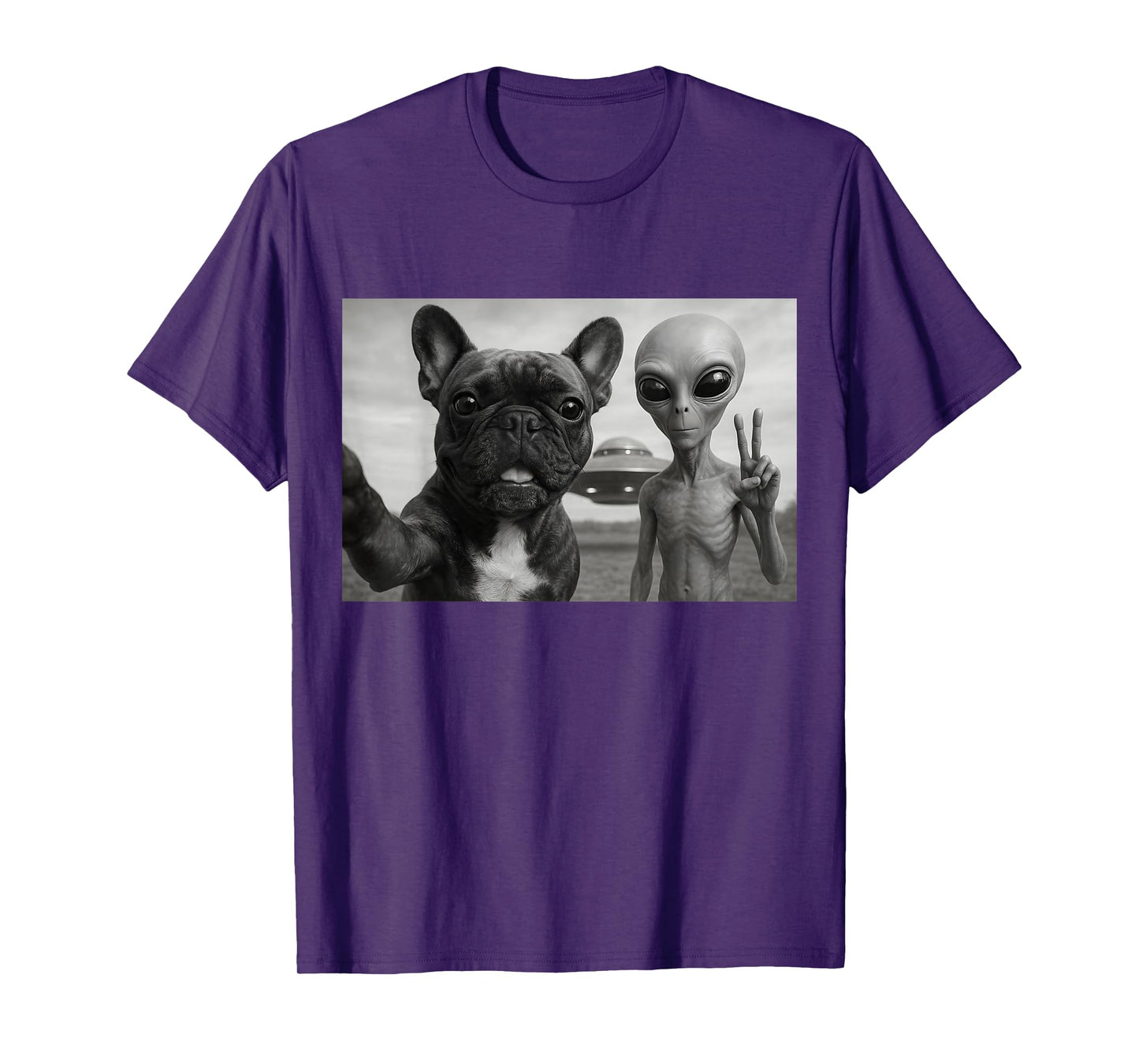 Funny Dog Alien Bulldog T-Shirt