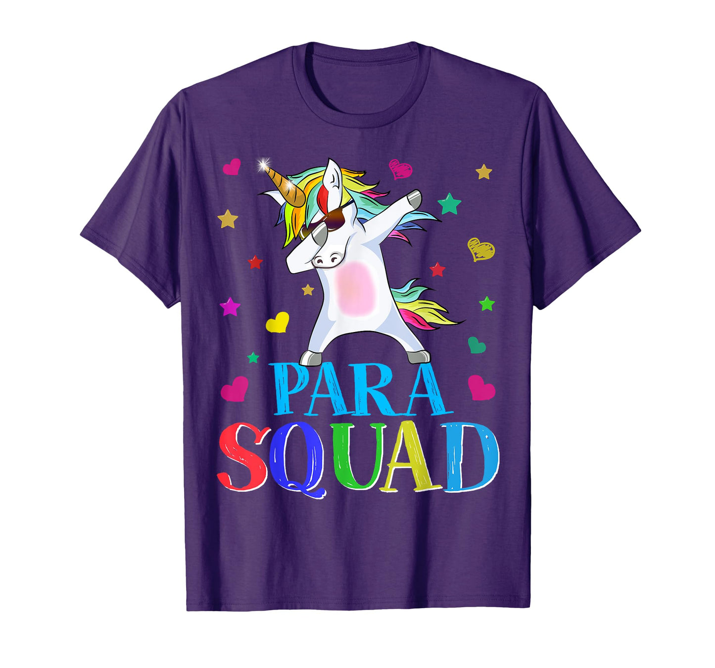 Para Squad Dabbing Unicorn Paraprofessional Teacher Gifts T-Shirt for Men Women Girls Kids