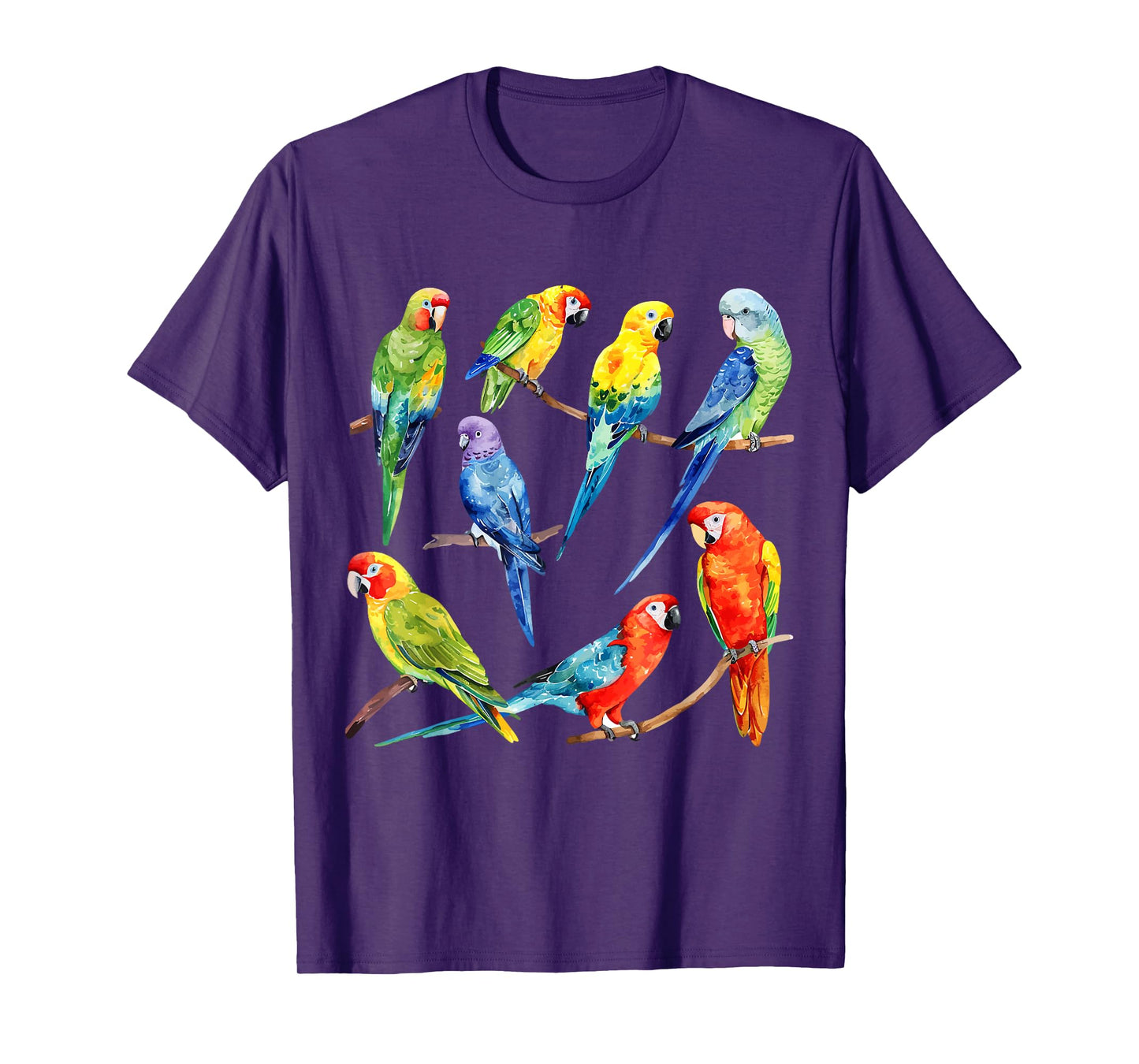 Colorful Parrot Watercolor T-Shirt