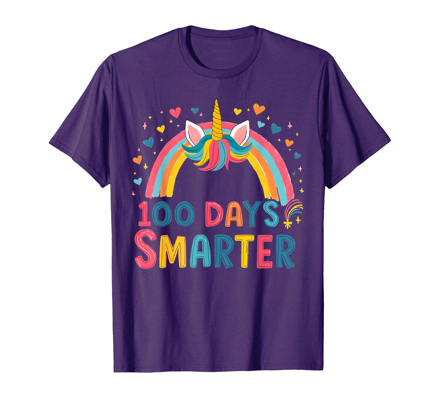 100 Days of School Smarter Unicorn Kids T-Shirt