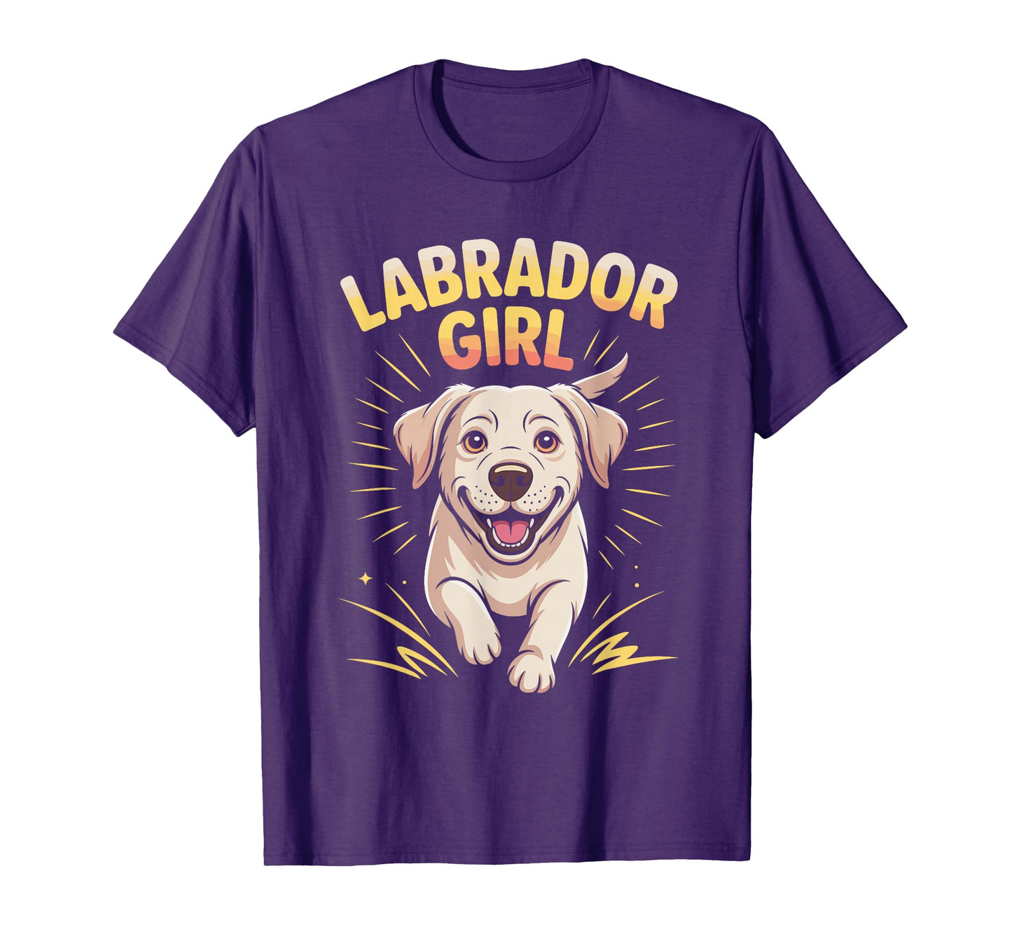 Labrador Girl Cute Cartoon for Dog Owners | Womens Retriever T-Shirt