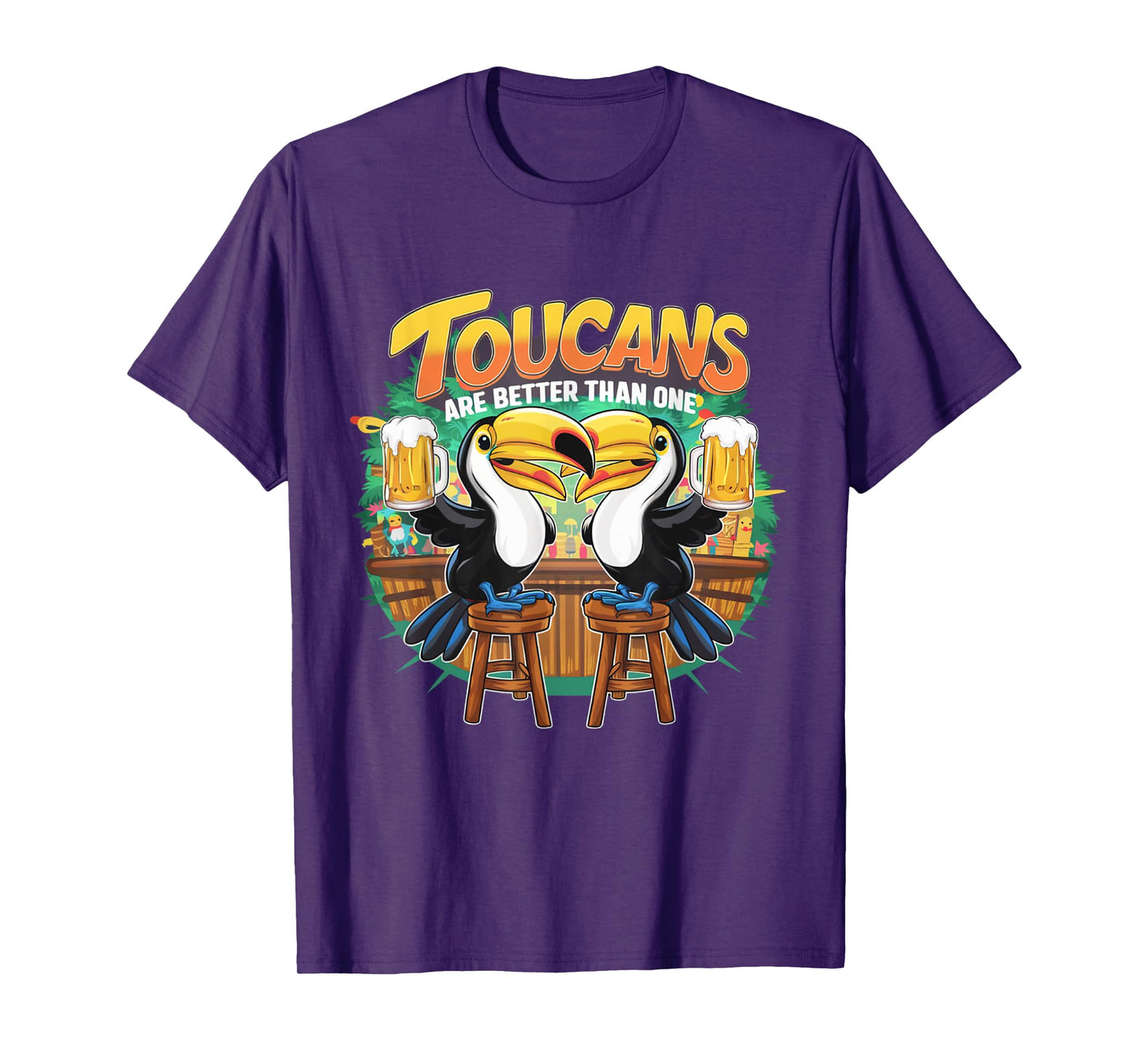 Toucans Are Better Than One Tropical Bird Beer Drinking T-Shirt