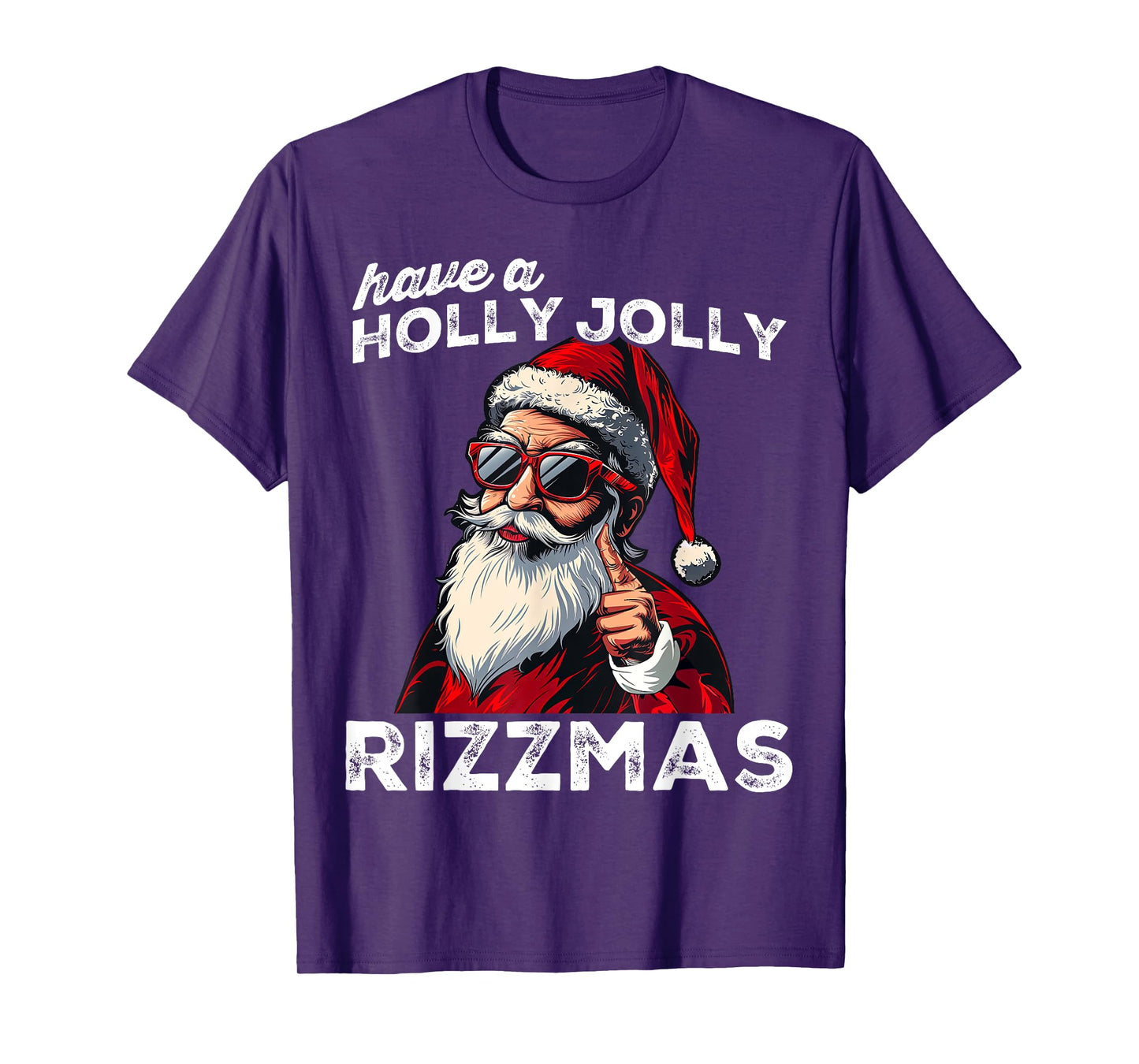 Mewing Santa Mew Funny Santa Meme Rizz Rizzmas Christmas T-Shirt