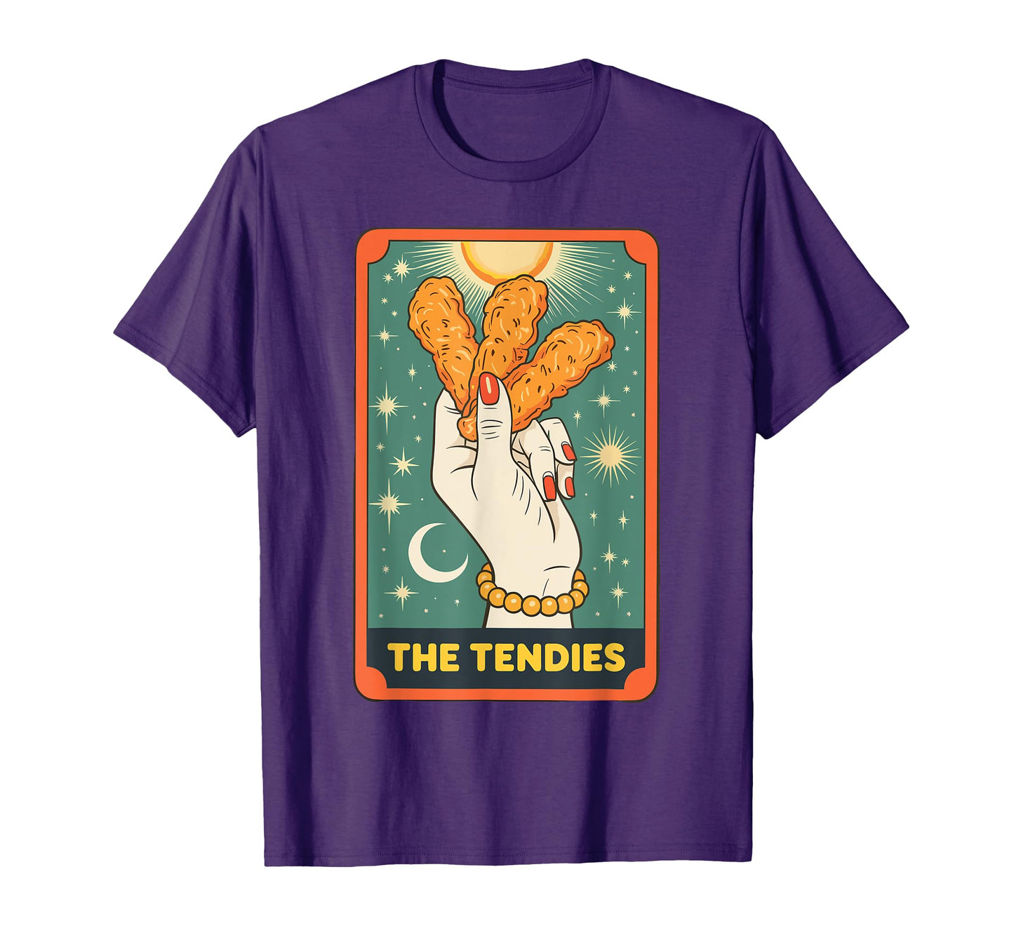 Tendies Lover Tarot Card Foodie Food Lover Chicken Tenders T-Shirt