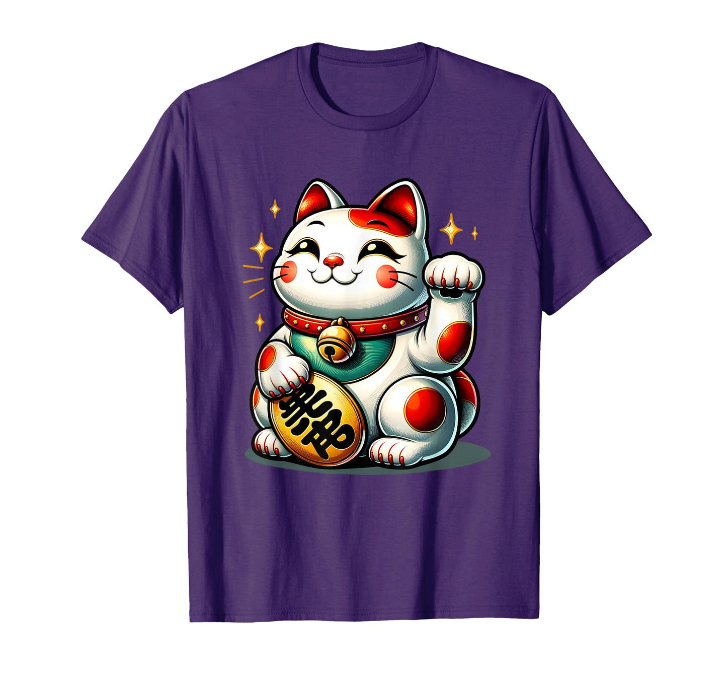 Maneki-Neko Lucky Cat Money Kitten Good Luck Charm Japan T-Shirt