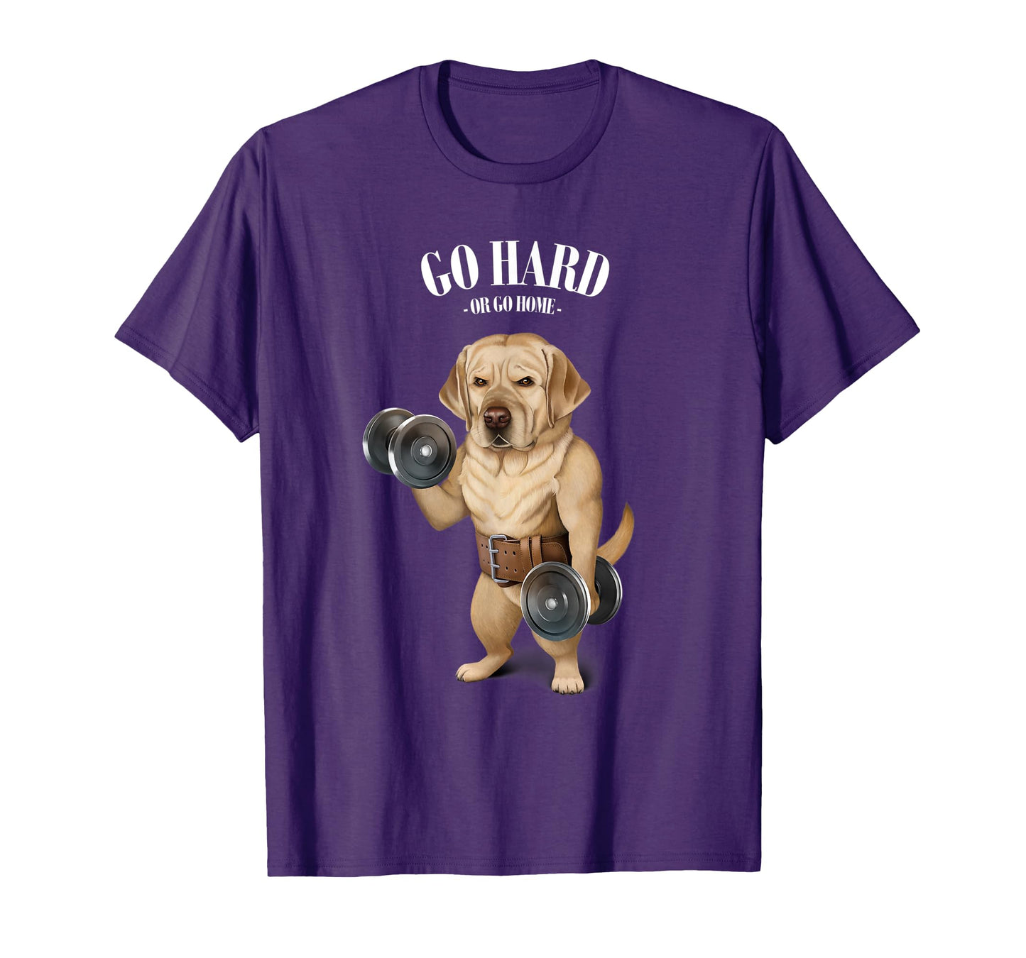 Labrador Retriever Dog Muscle Training with Dumbbell T-Shirt