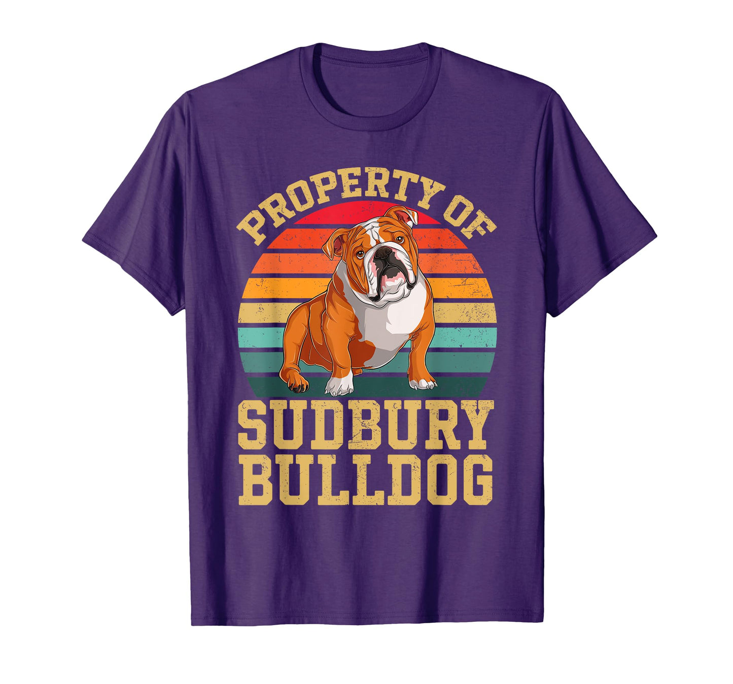 Property Of Sudbury Bulldog vintage bulldog Men Women T-Shirt