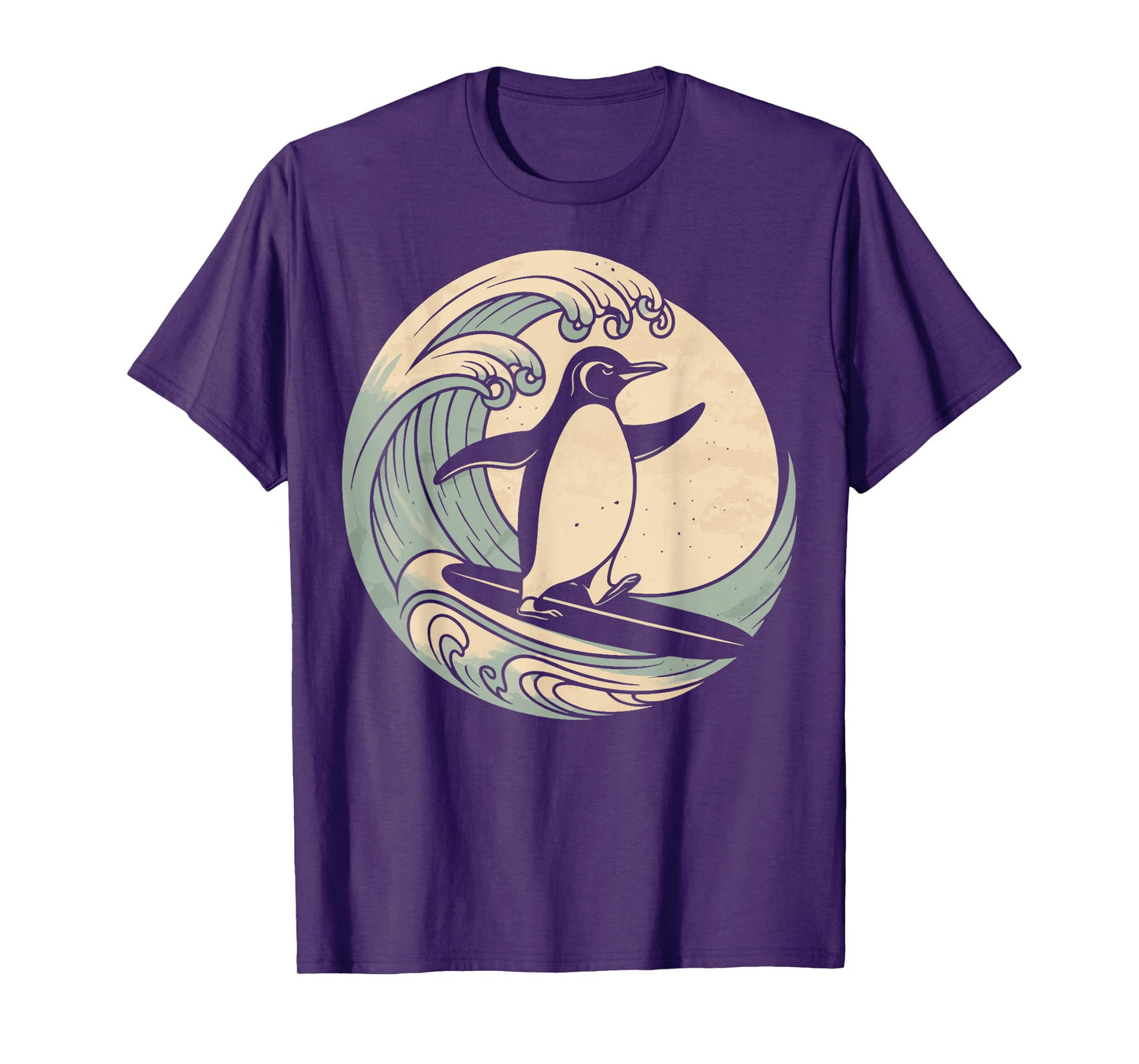 Penguin Surfing Surfboard T-Shirt