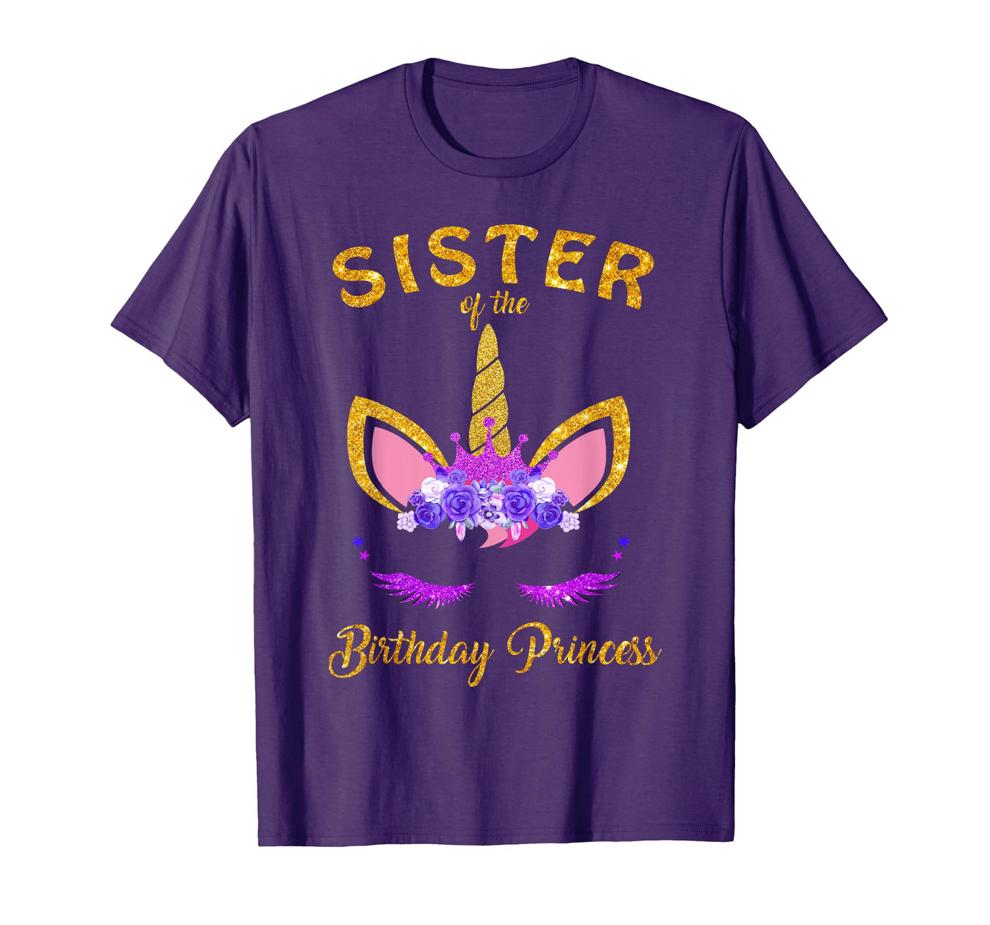 Sister Of The Birthday Princess Unicorn Family T Shirt T-Shirt