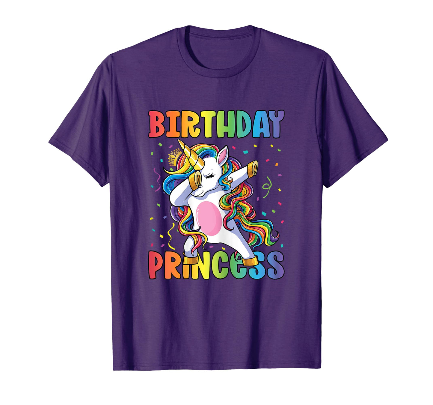 Birthday Princess Shirt Girl Kids Women Dabbing Unicorn Girl T-Shirt