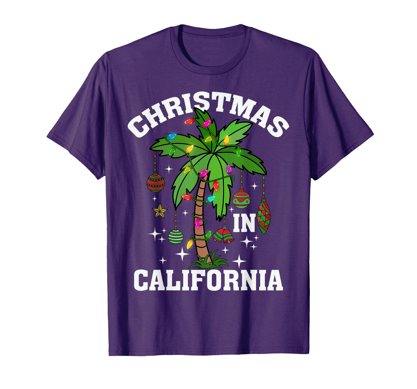 Christmas in California Deck The Palm Tree Xmas for Women T-Shirt
