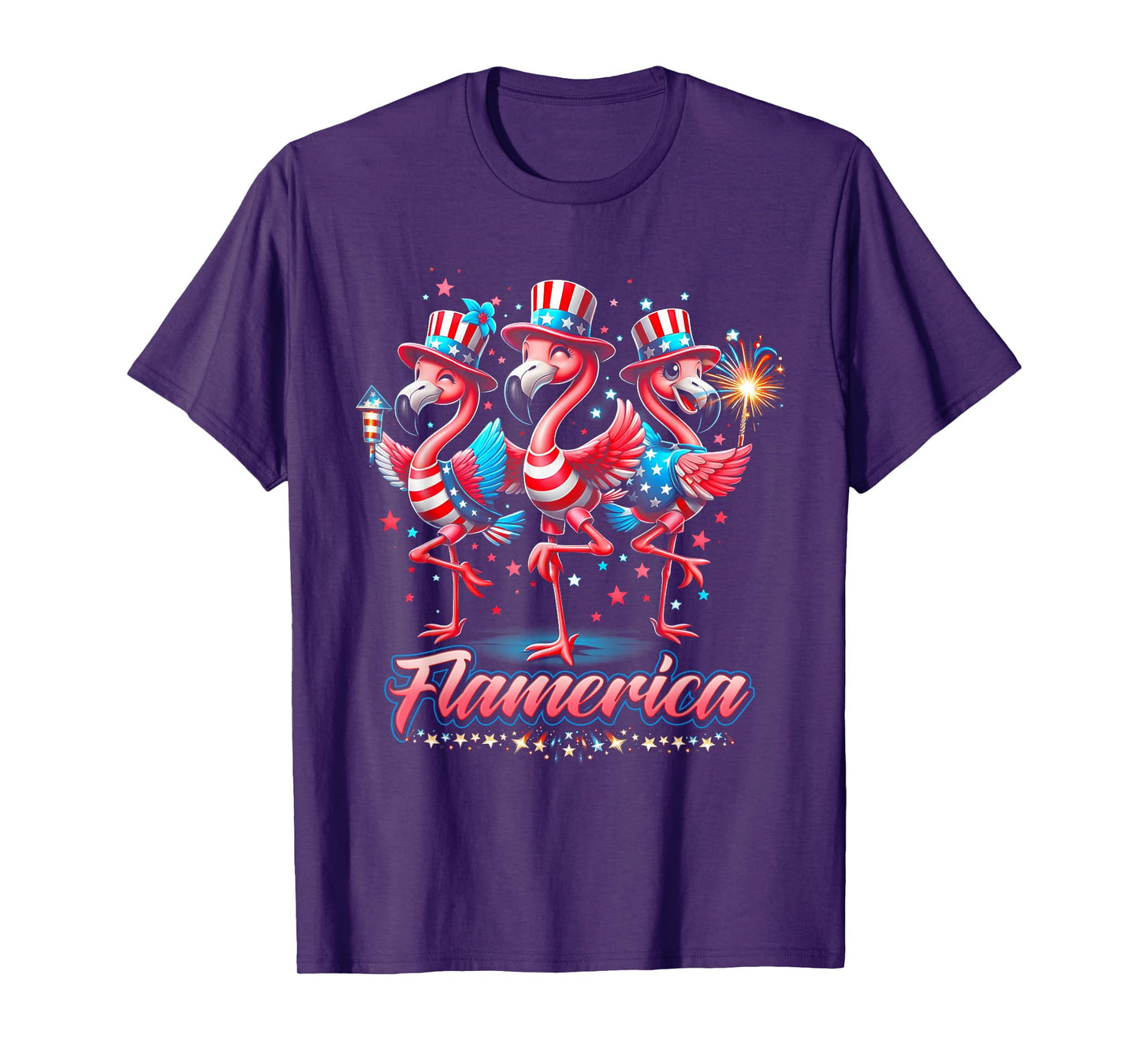 Flamingo 4Th Of July Patriotic USA Independence Flamerica Women Men T-Shirt