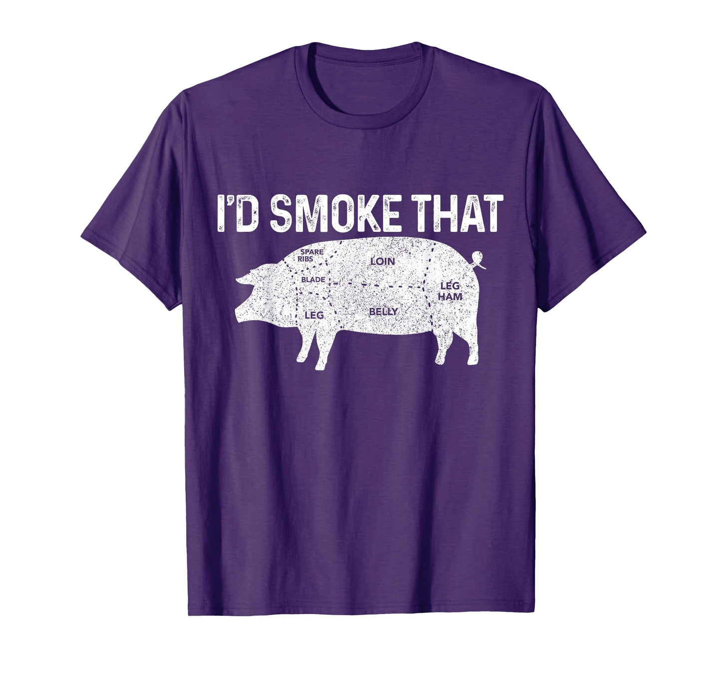Chef Butcher BBQ I'd Smoke That Pig Pork Funny Father's Day T-Shirt