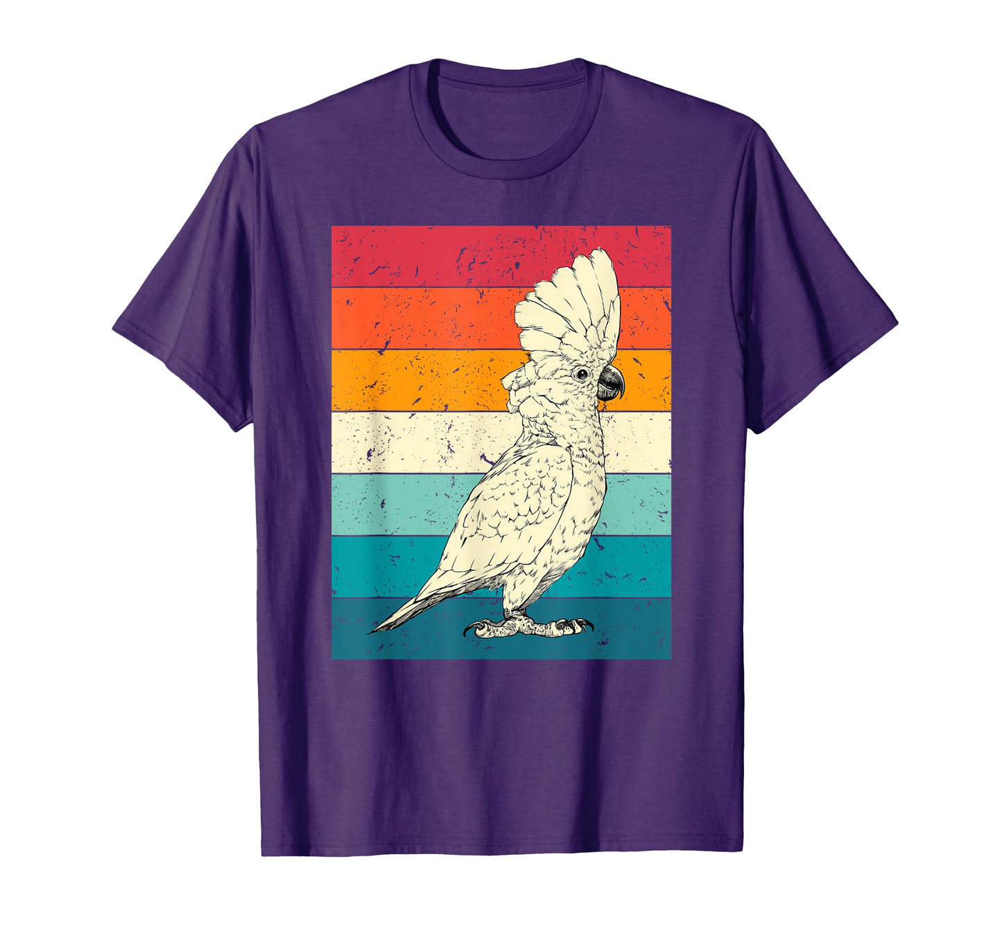 Retro Vintage Umbrella Cockatoo Sunglasses Parrot Bird T-Shirt