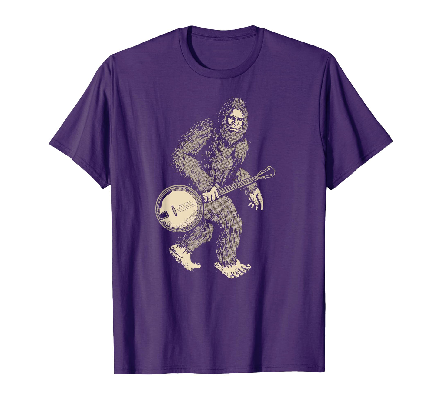 Grassquatch! Vintage Bigfoot & Bluegrass Banjo Music T-Shirt