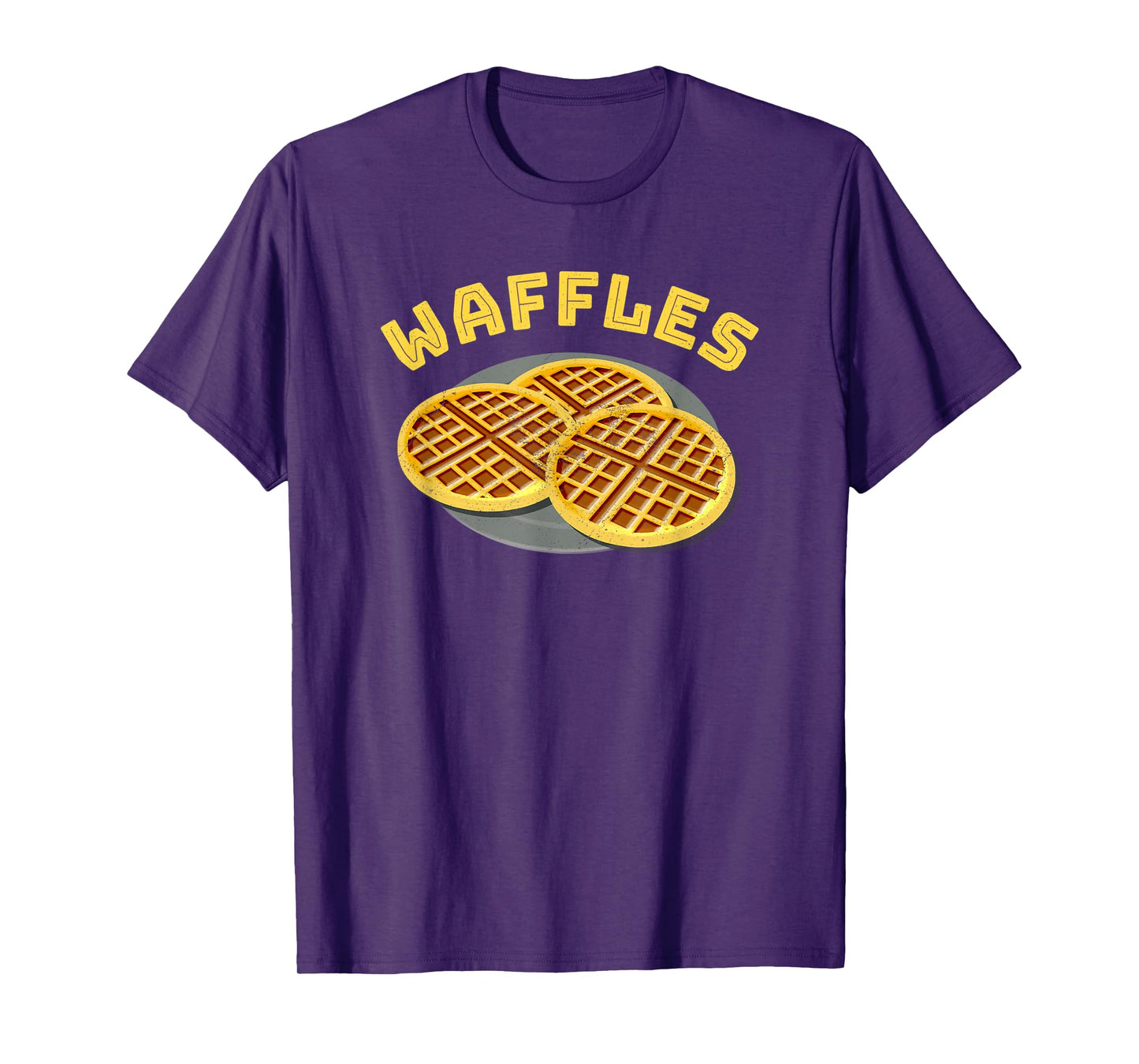 Chicken Waffles Funny Halloween Couple Costume Waffles Half T-Shirt