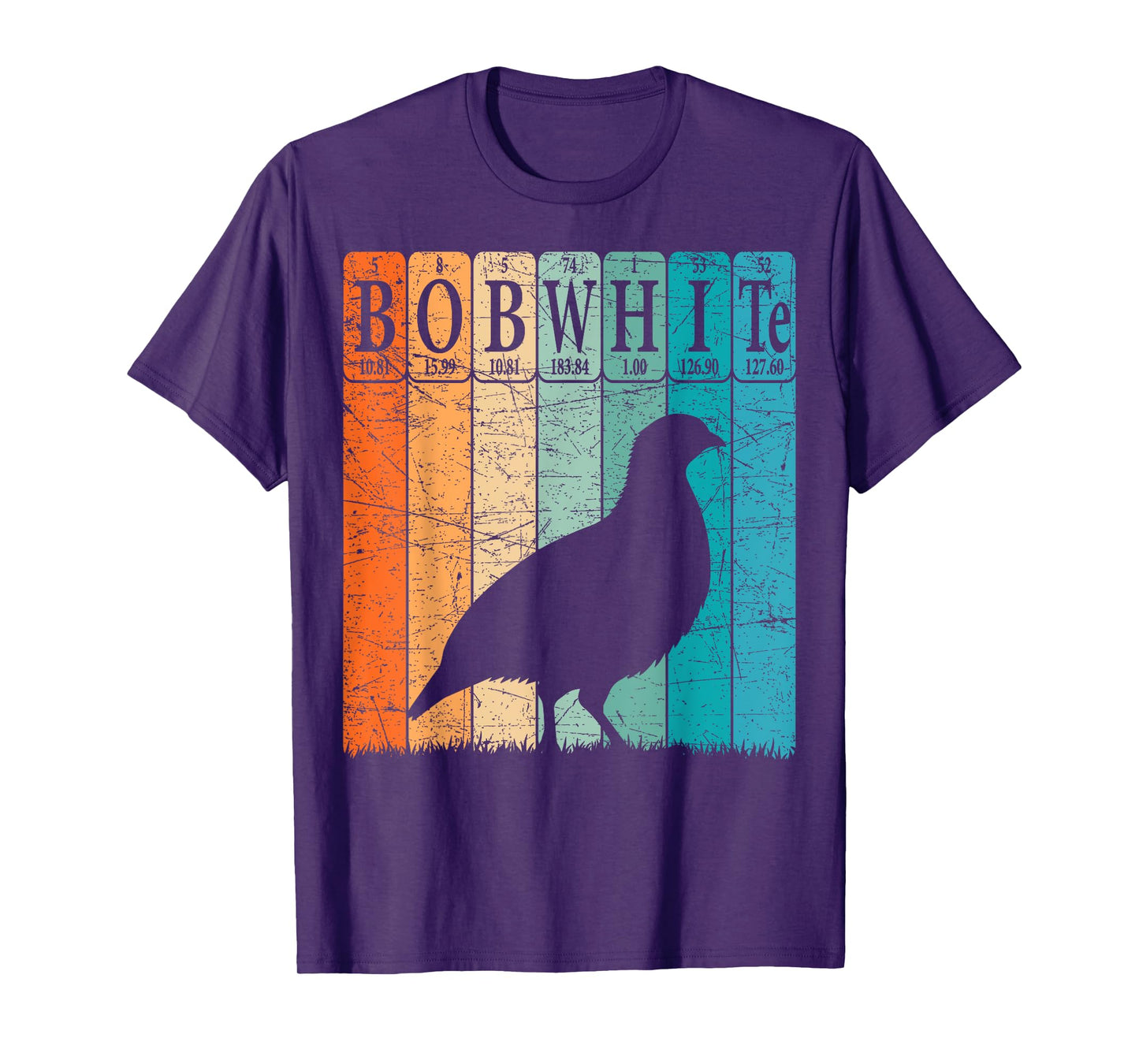 Bobwhite Periodic Table Elements Quail Birdwatching T-Shirt