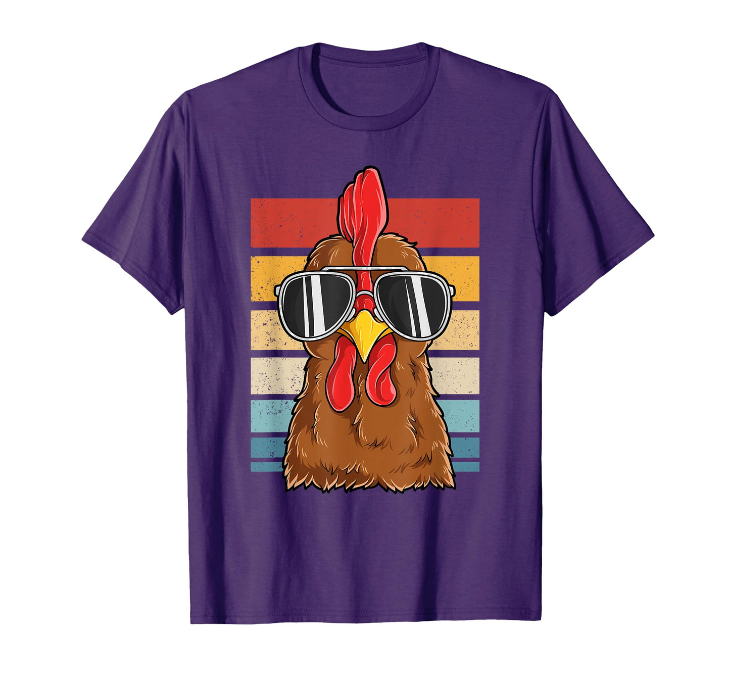 Cool Rooster Chicken Wearing Sunglasses Vintage Chicken Hen T-Shirt