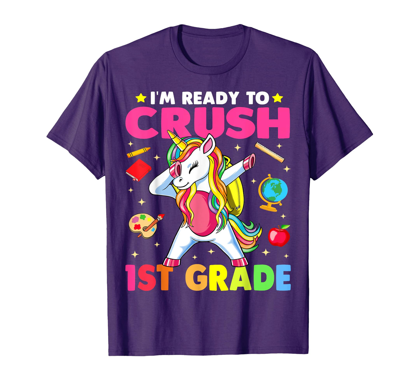 Crush 1st Grade Dabbing Unicorn Back to School Girls Gift T-Shirt