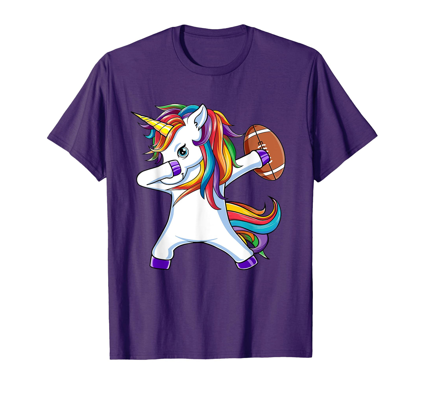 Funny Dabbing Unicorn American Football Gift For Girls Women T-Shirt