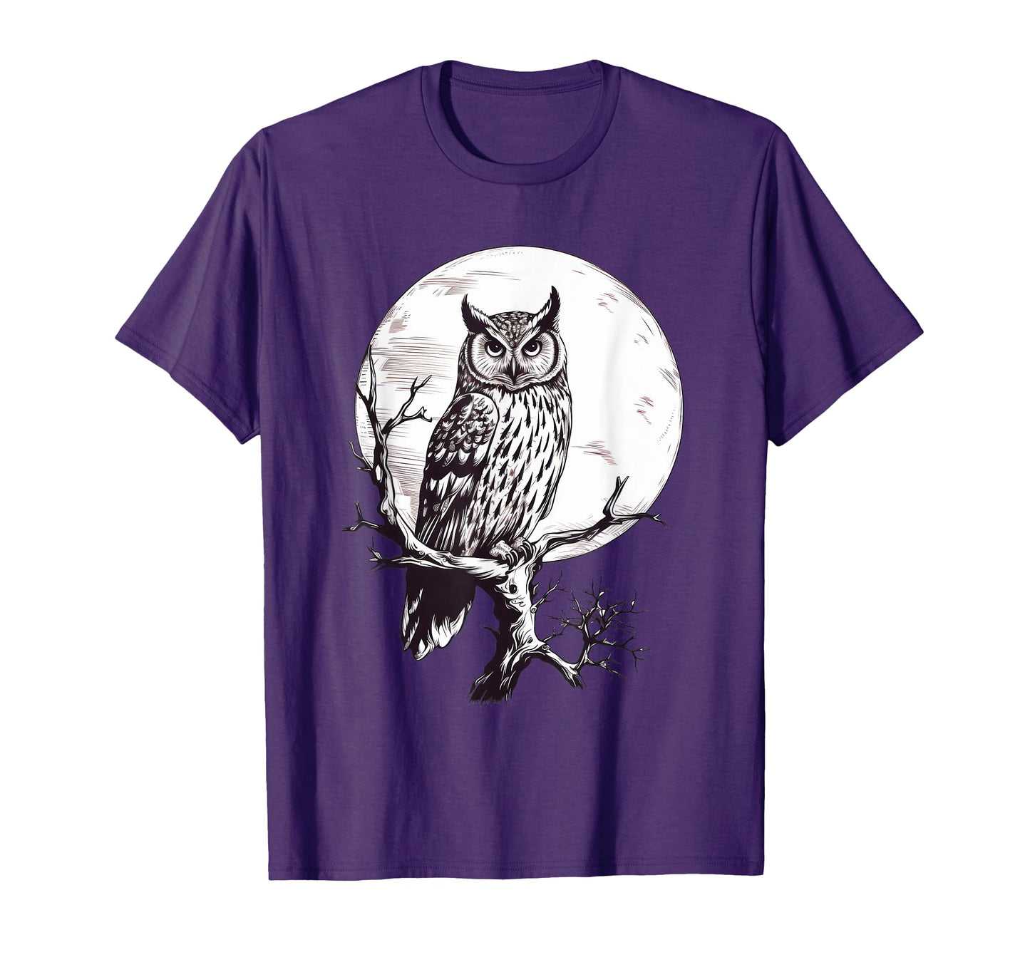Owl Moon Graphic Women Men Girls Boys T-Shirt