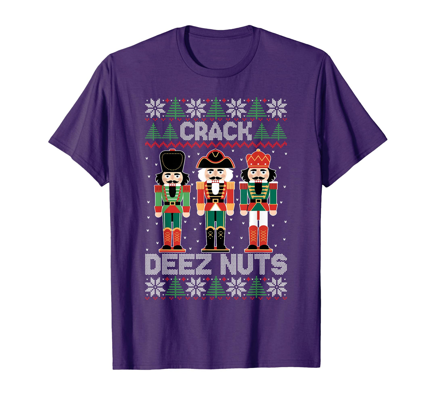 Crack Deez Nuts Funny Ugly Sweater Christmas T-Shirt