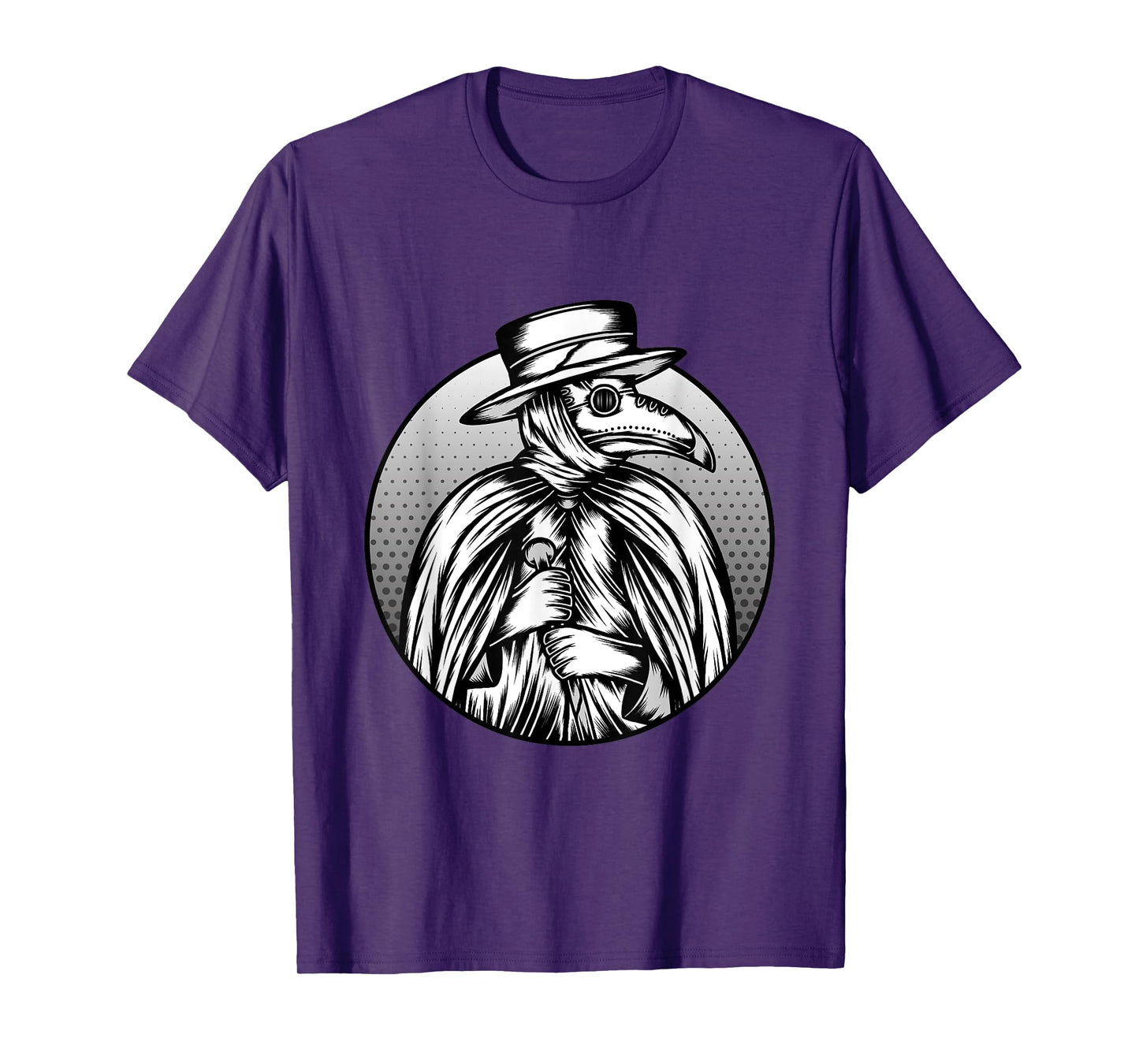 Pest Doctor Plague Doctor Bird Mask Medieval Tarot Scary T-Shirt