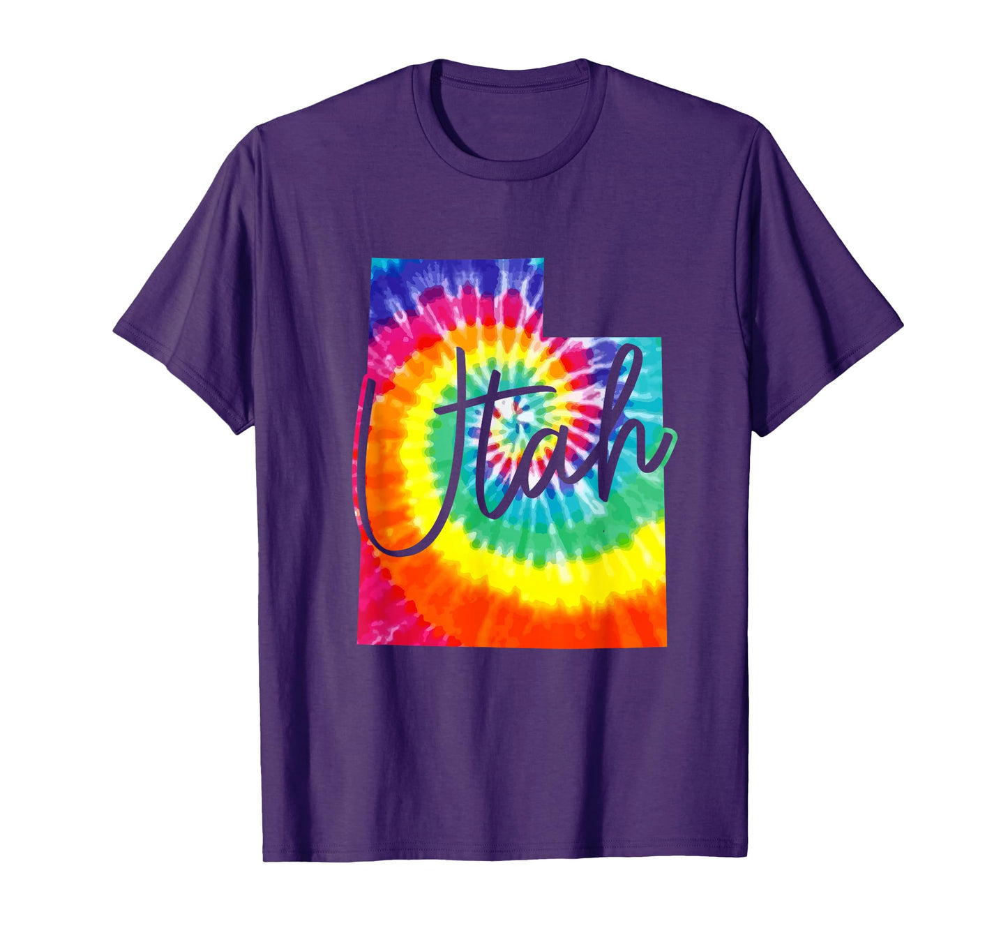 Utah Tie Dye State Map Pride Hippie Vintage Retro T-Shirt