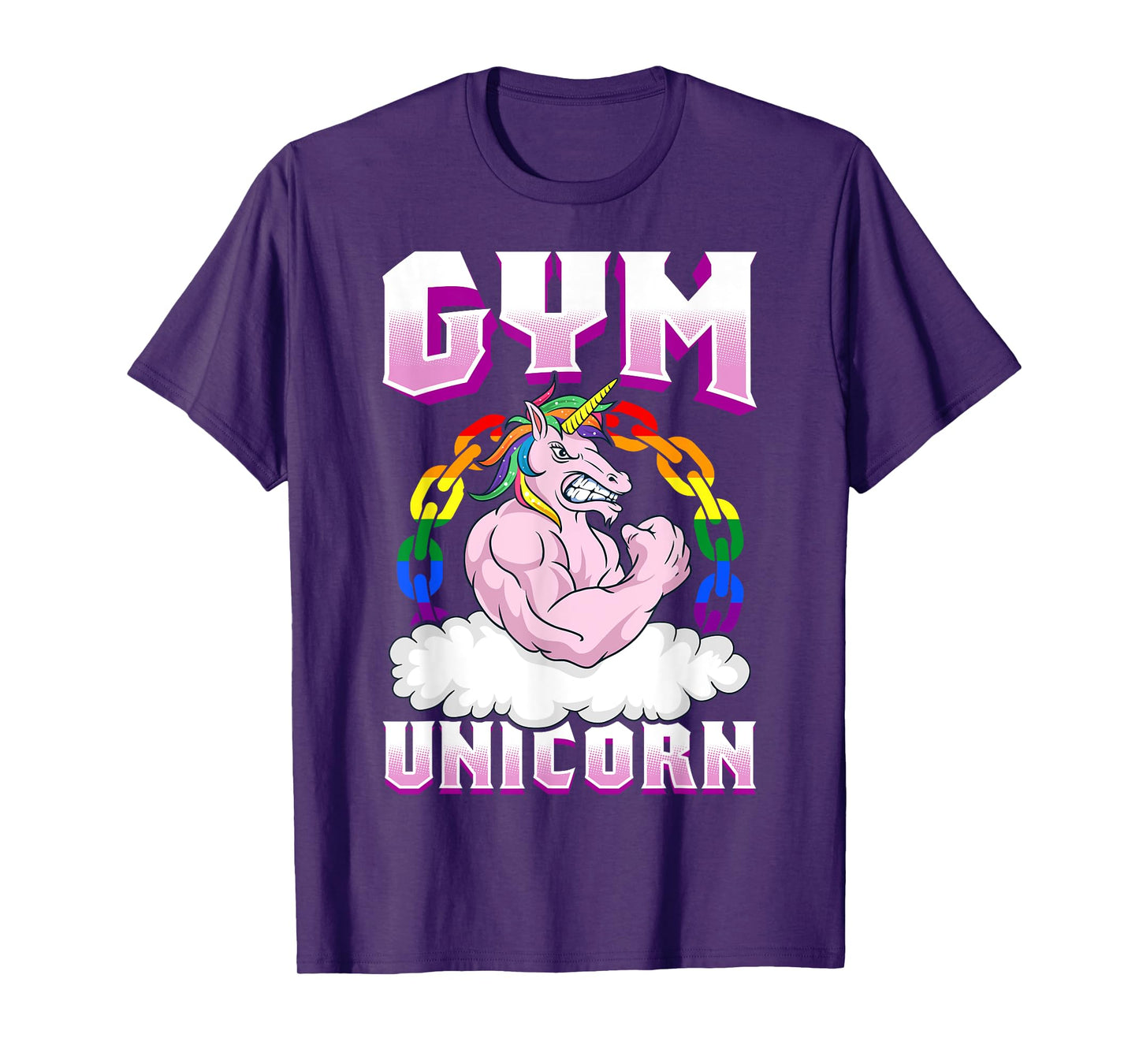 Gay Muscle Shirt Unicorn Funny Shirt Gay Gym Shirt Workout T-Shirt