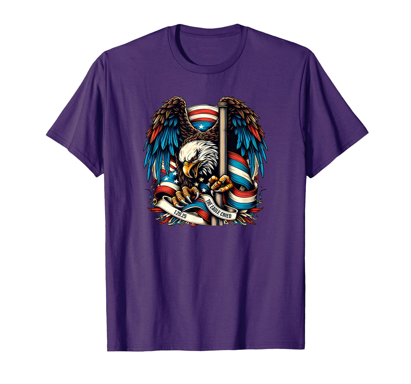 American Democracy Anti-Trump 1.20.25 The Eagle Cried Unisex Classic Fit Black T-Shirt