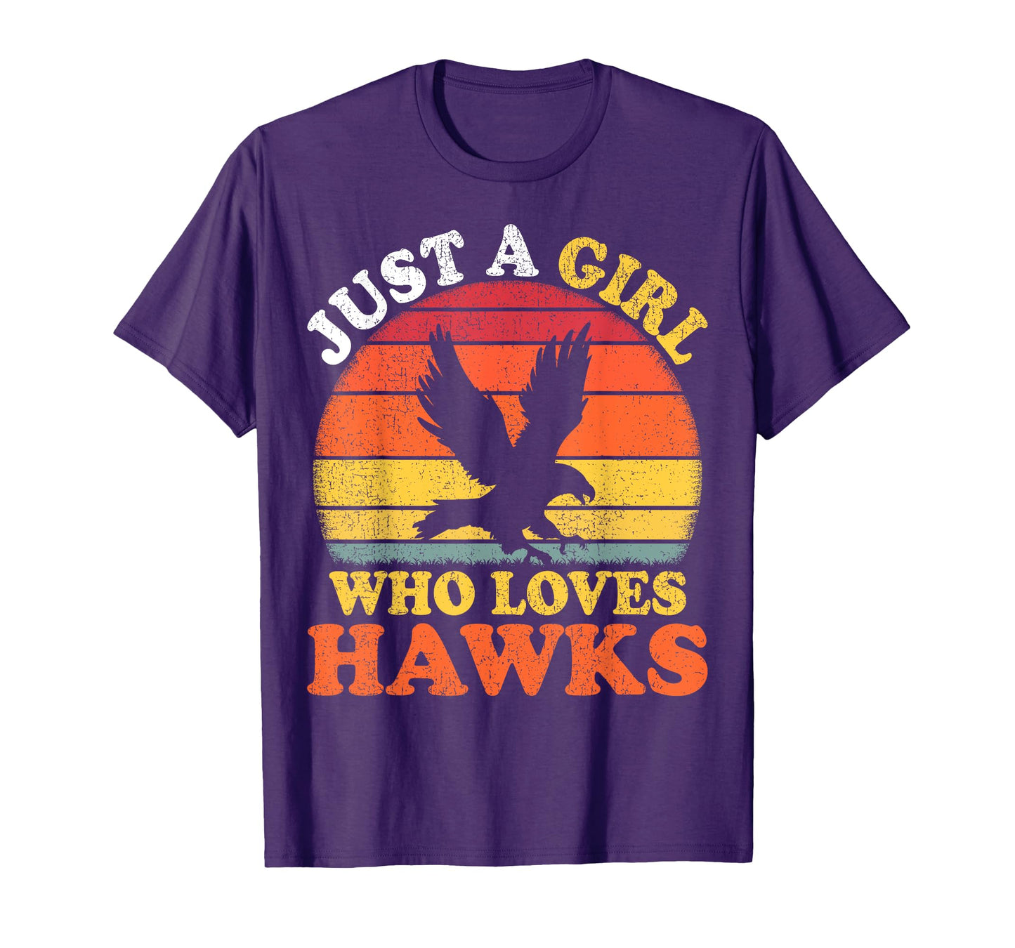 Hawk Bird Vintage Just A Girl Who Loves Hawks T-Shirt