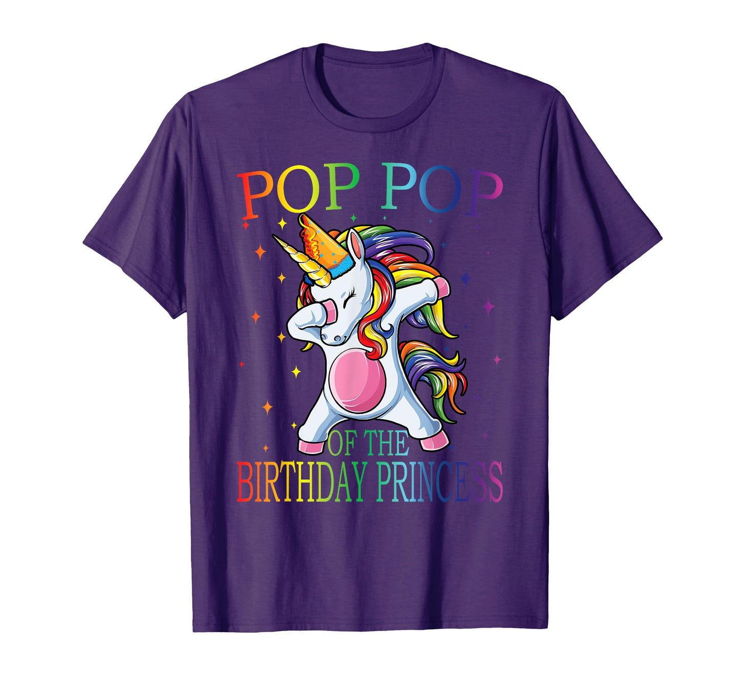Pop Pop Of The Birthday Princess Unicorn T-Shirt