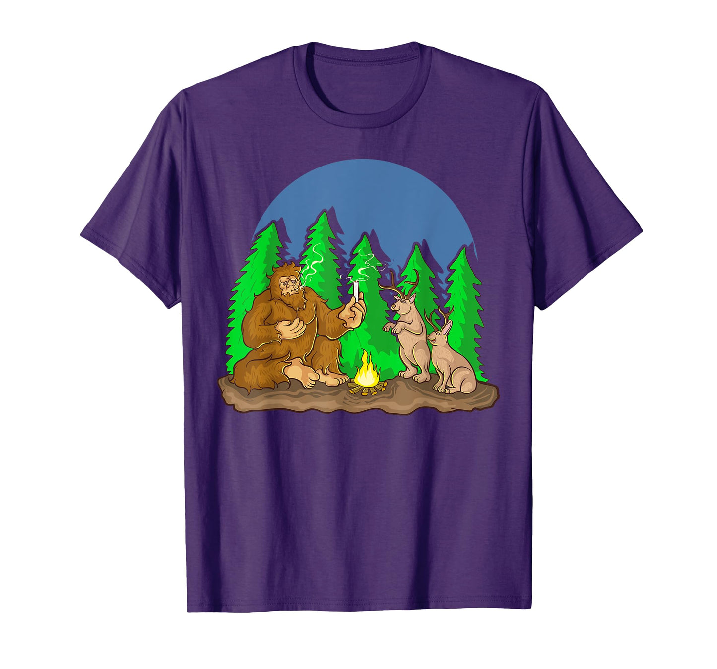 Pot Smoking Bigfoot Jackalope Cryptozoology Shirt Gift T-Shirt