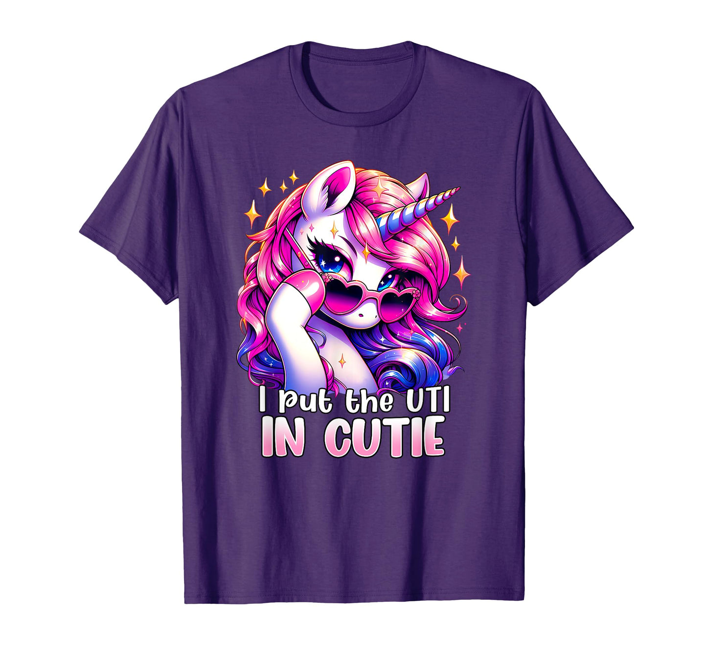 I PUT THE UTI IN CUTIE Weird Embarrassing Oddly Specific Gag T-Shirt