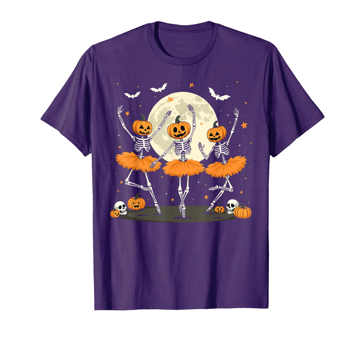 Fun Dancing Skeleton Halloween Spooky Ballerina Ballet Dance T-Shirt