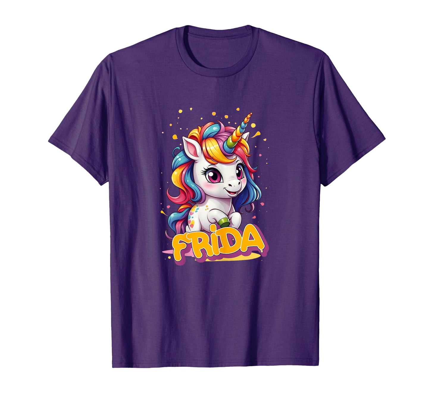 FRIDA - Adorable girl name with beautiful Unicorn T-Shirt