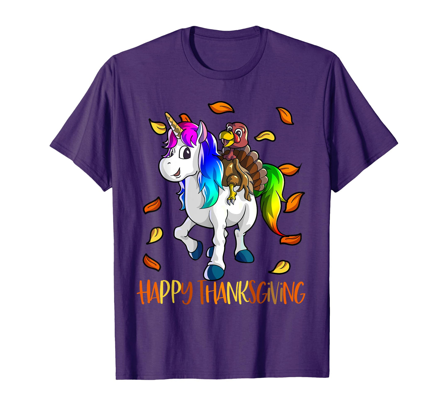 Unicorn Thanksgiving Shirt Girls Kids Unicorn Turkey T-Shirt
