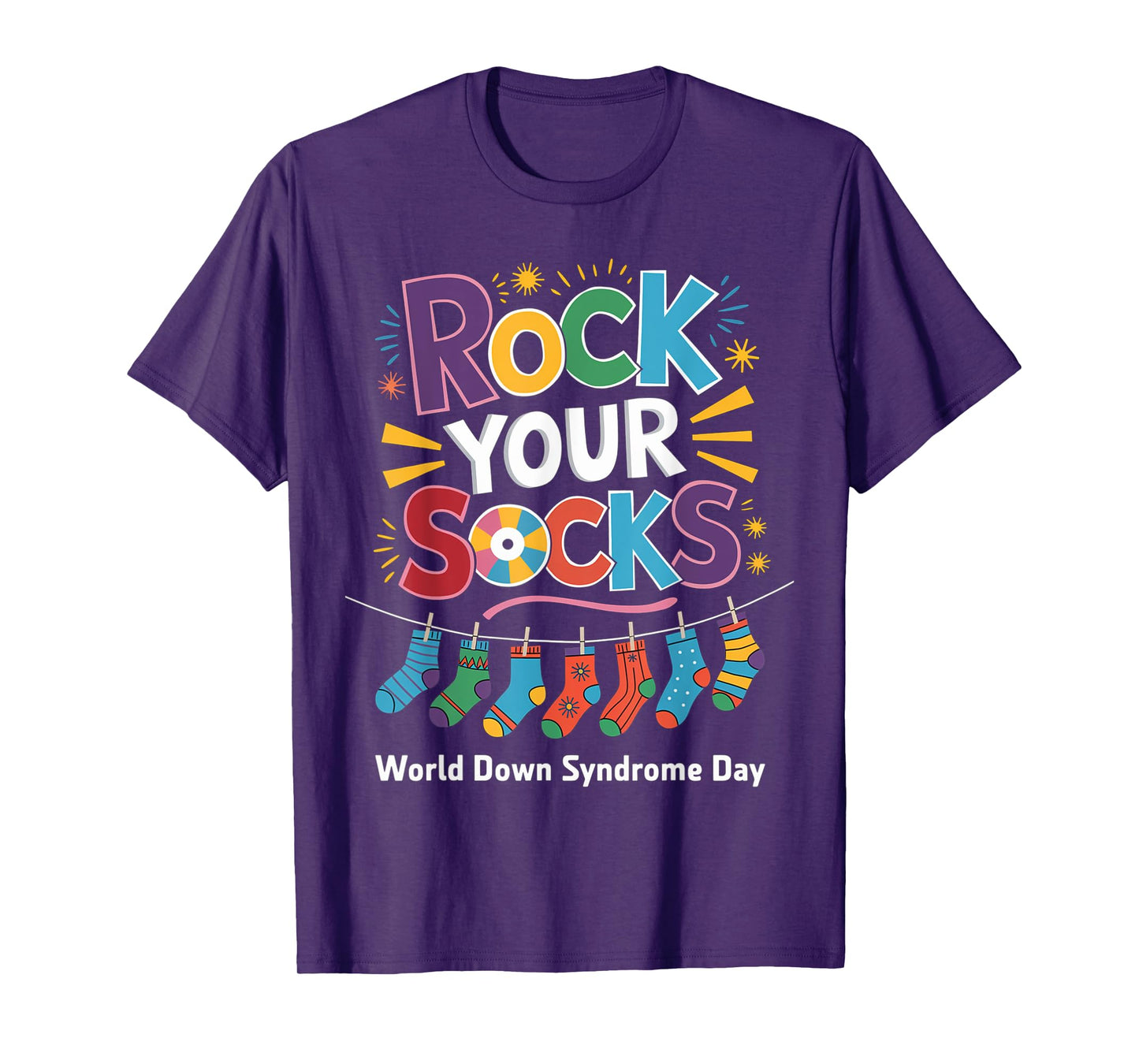 Rock Your Socks World Down Syndrome Awareness Day WDSD Kids T-Shirt