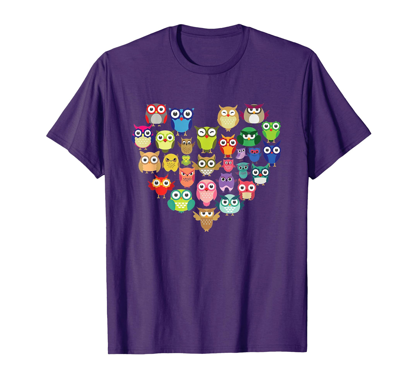 Owl Heart Love Cute Owls Bird Nerd Watching Birdwatching T-Shirt