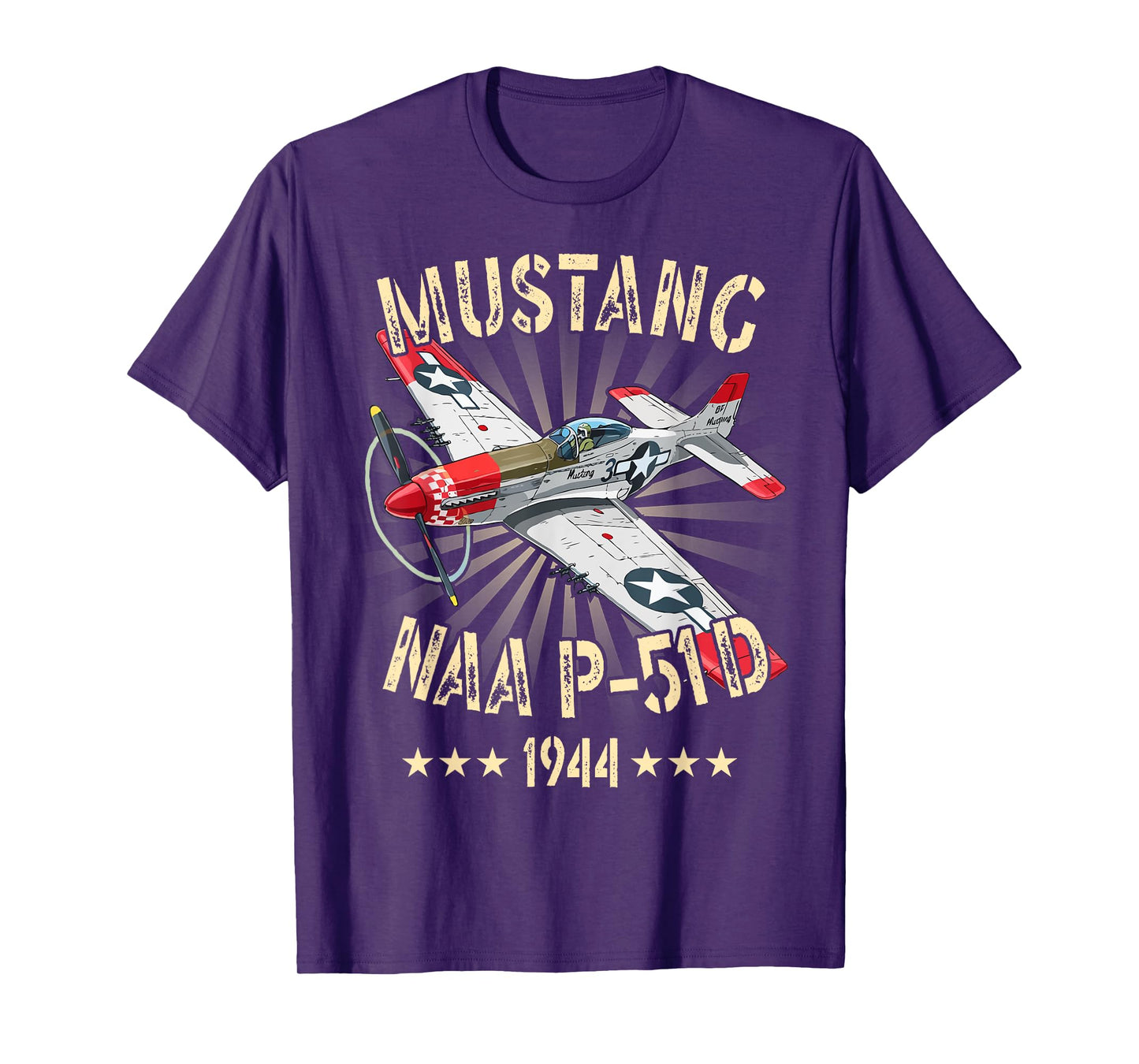 P-51D Mustang Vintage North American P-51D Fighter Warbirds T-Shirt