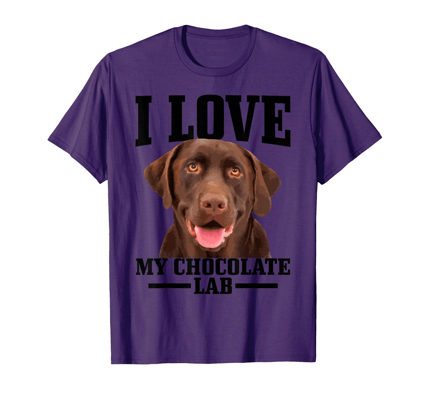 Chocolate Labrador Retriever Mom Dad I Love My Lab Dog T-Shirt