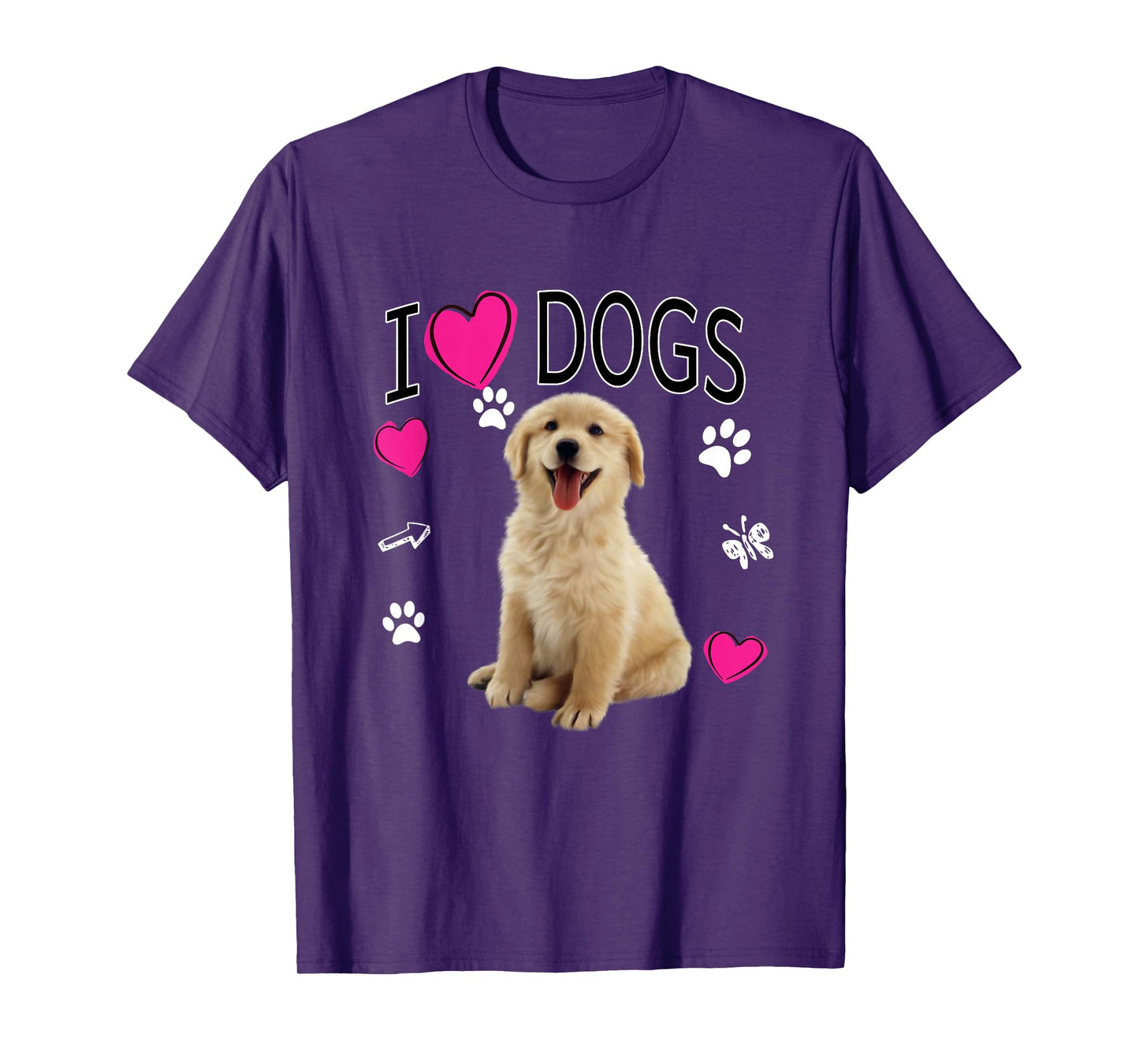 I Love Dogs Shirt - Golden Labrador retriever t shirt T-Shirt