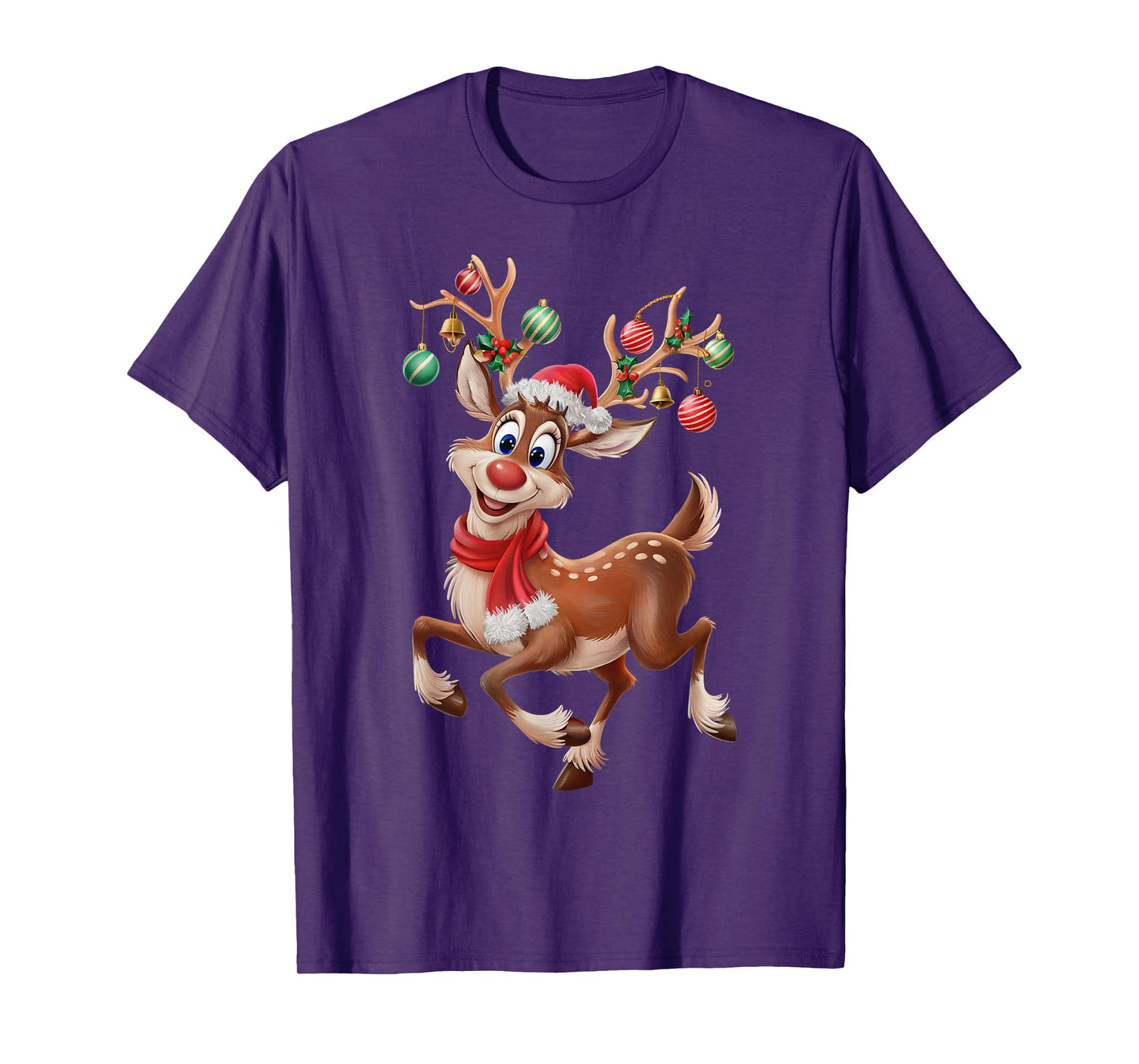 funny Rudolph The Red Nose Reindeer For Kids & Christmas boy T-Shirt