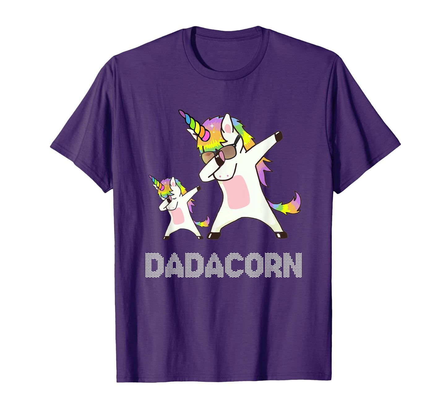Dadacorn Unicorn Dad T-Shirt - Men-Adults - Black - Small - Short Sleeve - Cotton, Polyester