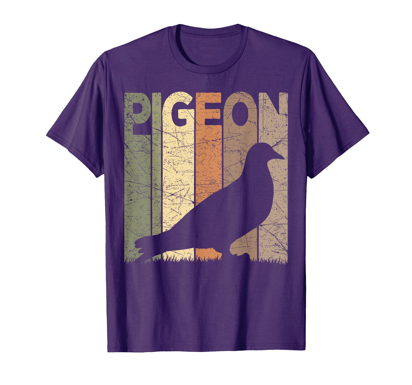 Pigeon Vintage Birdwatching Retro Pigeon Ornithology T-Shirt, Small, Black