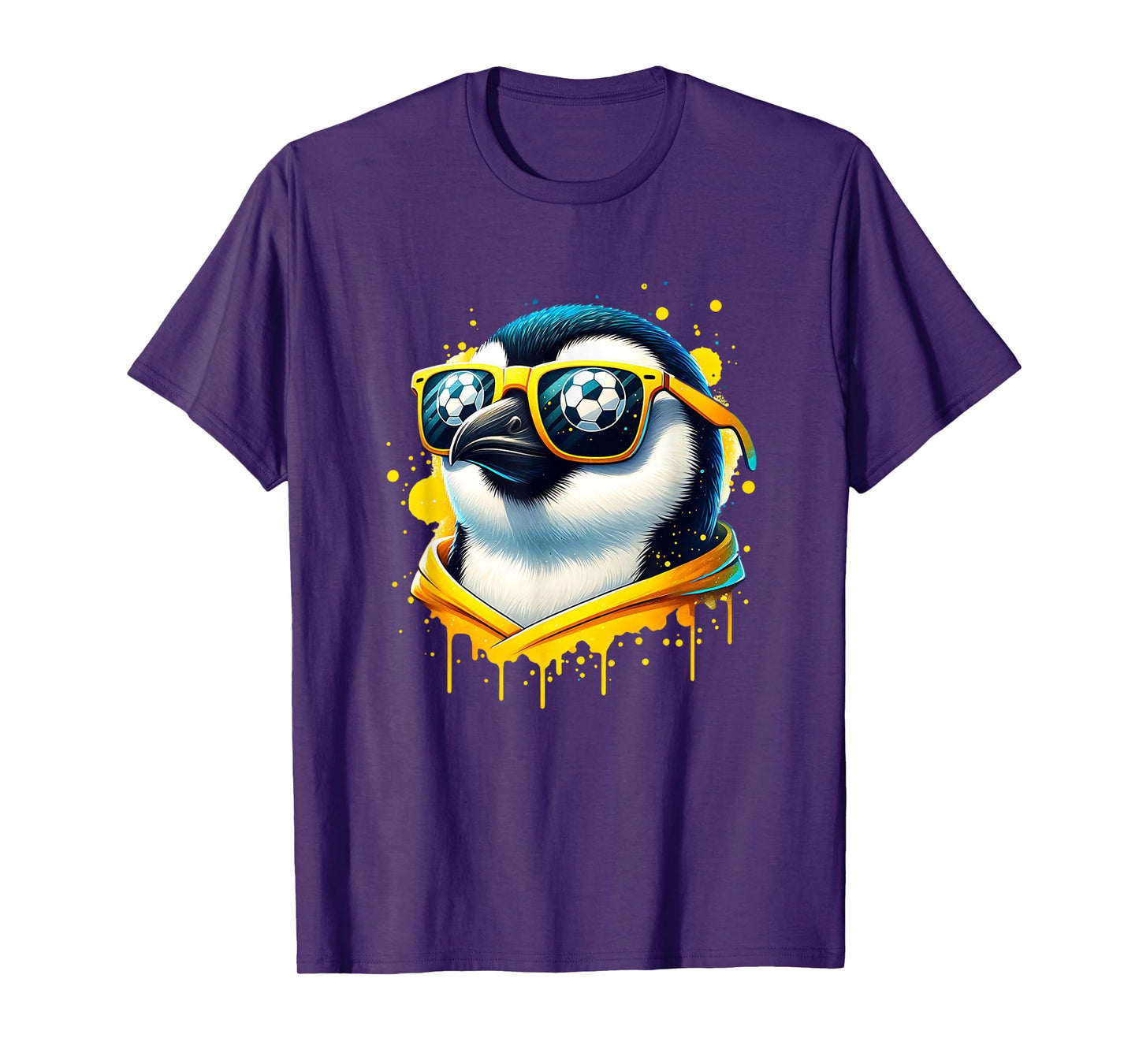 Cool Penguin Soccer Player Fan Champion T-Shirt