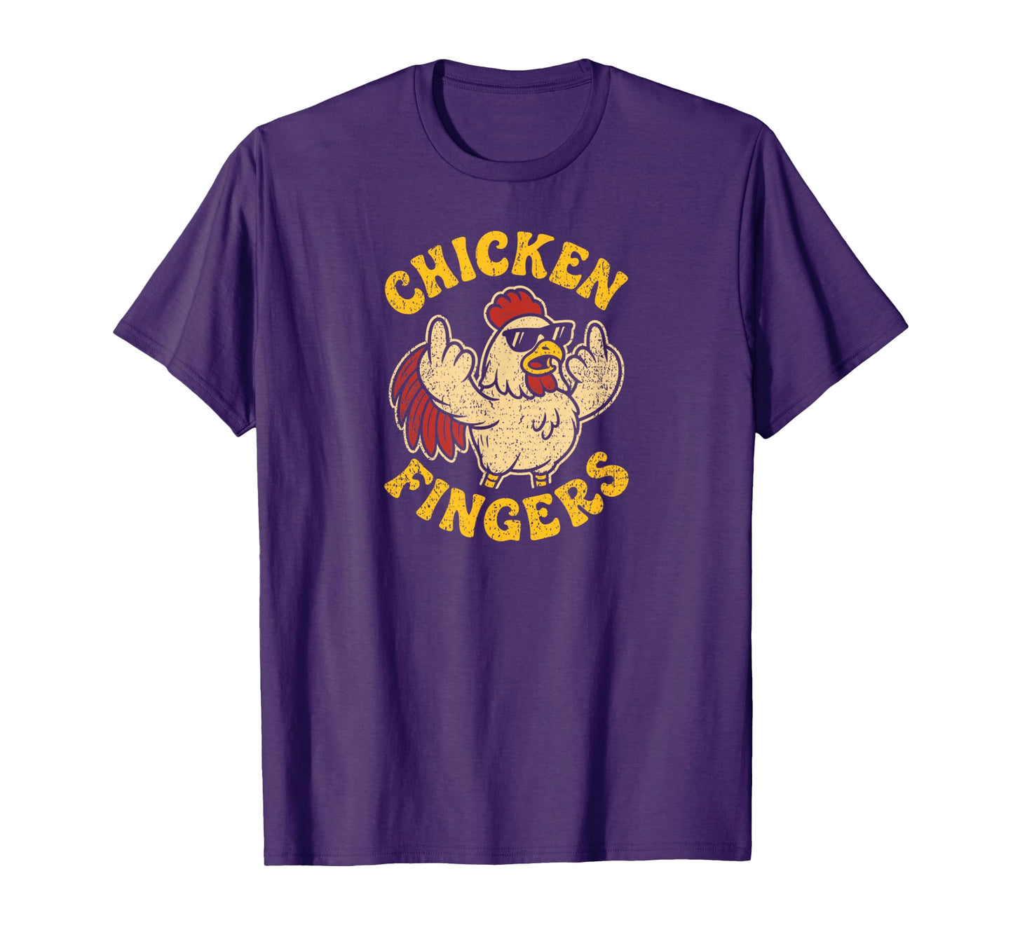 Angry Chicken Flipping Off Middle Fingers Pun Cluck Off Meme T-Shirt