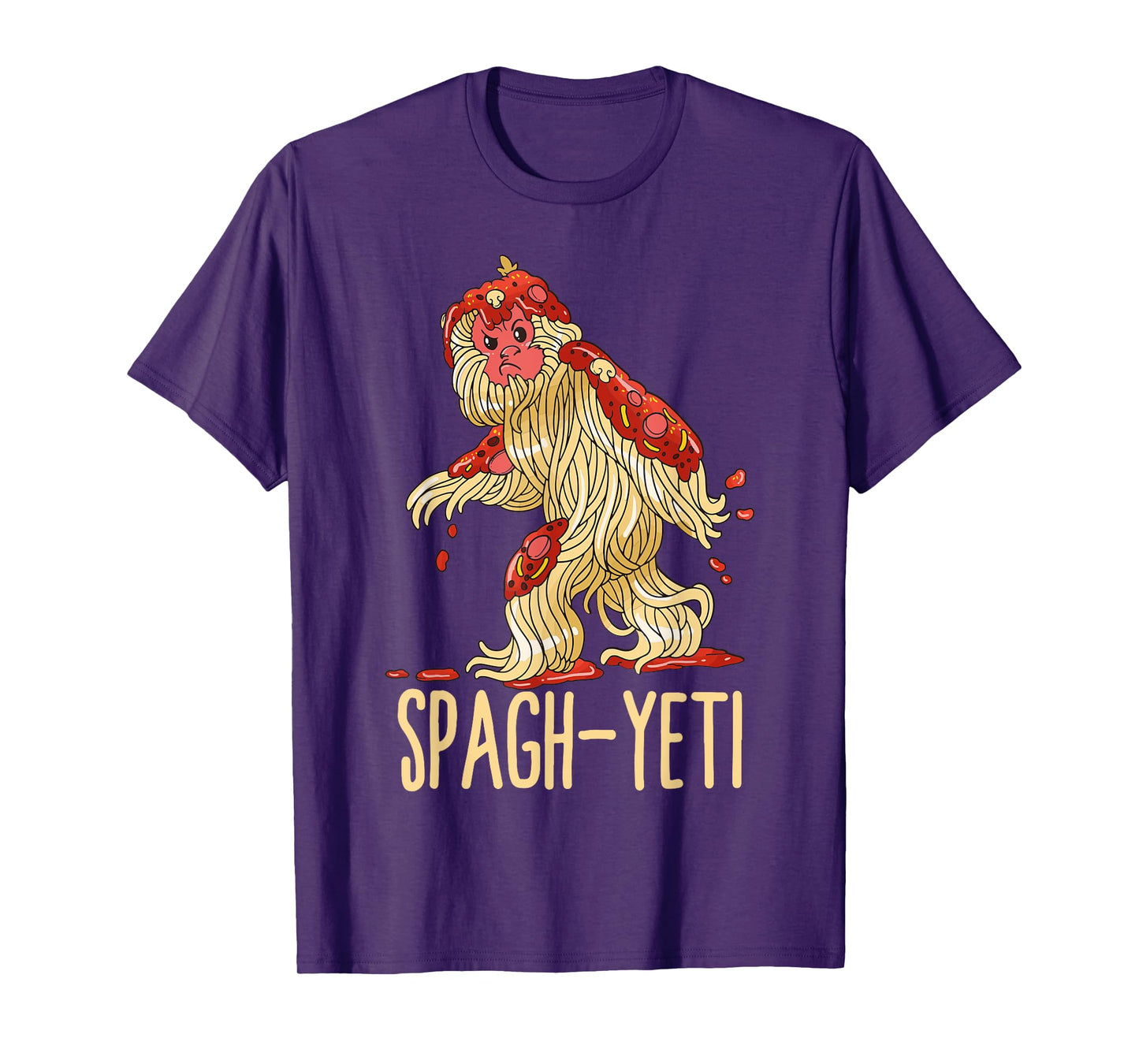 Spag-Yeti Spaghetti Spagyeti Funny Ramen Noodle Pasta T-Shirt